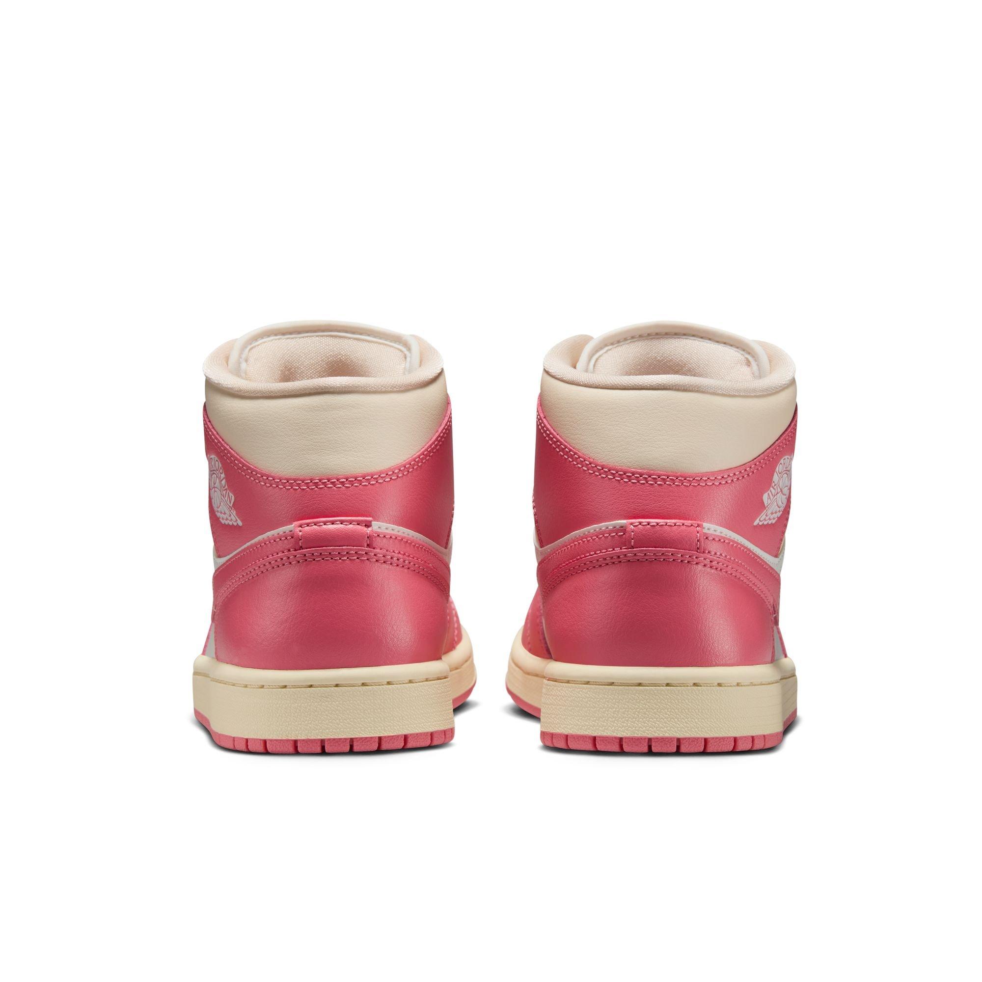 Jordan 1 Mid "Sail/Pink Salt/Guava Ice/Muslin" Women's Shoe - PINK/WHITE Thumbnail View 7