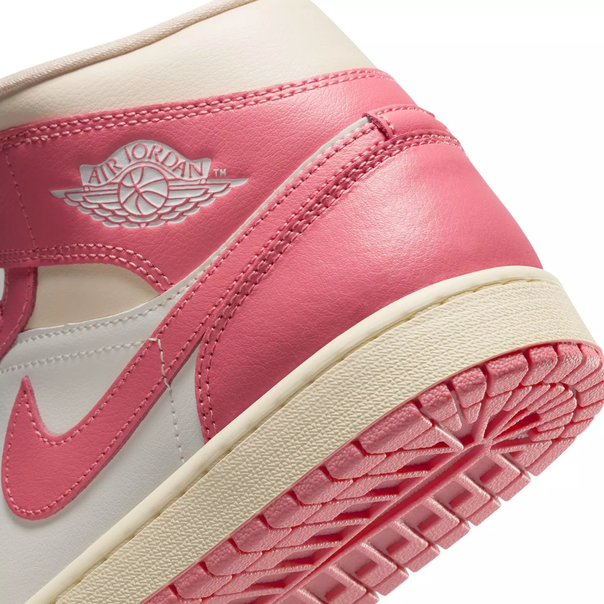 Jordan 1 Mid "Sail/Pink Salt/Guava Ice/Muslin" Women's Shoe - PINK/WHITE