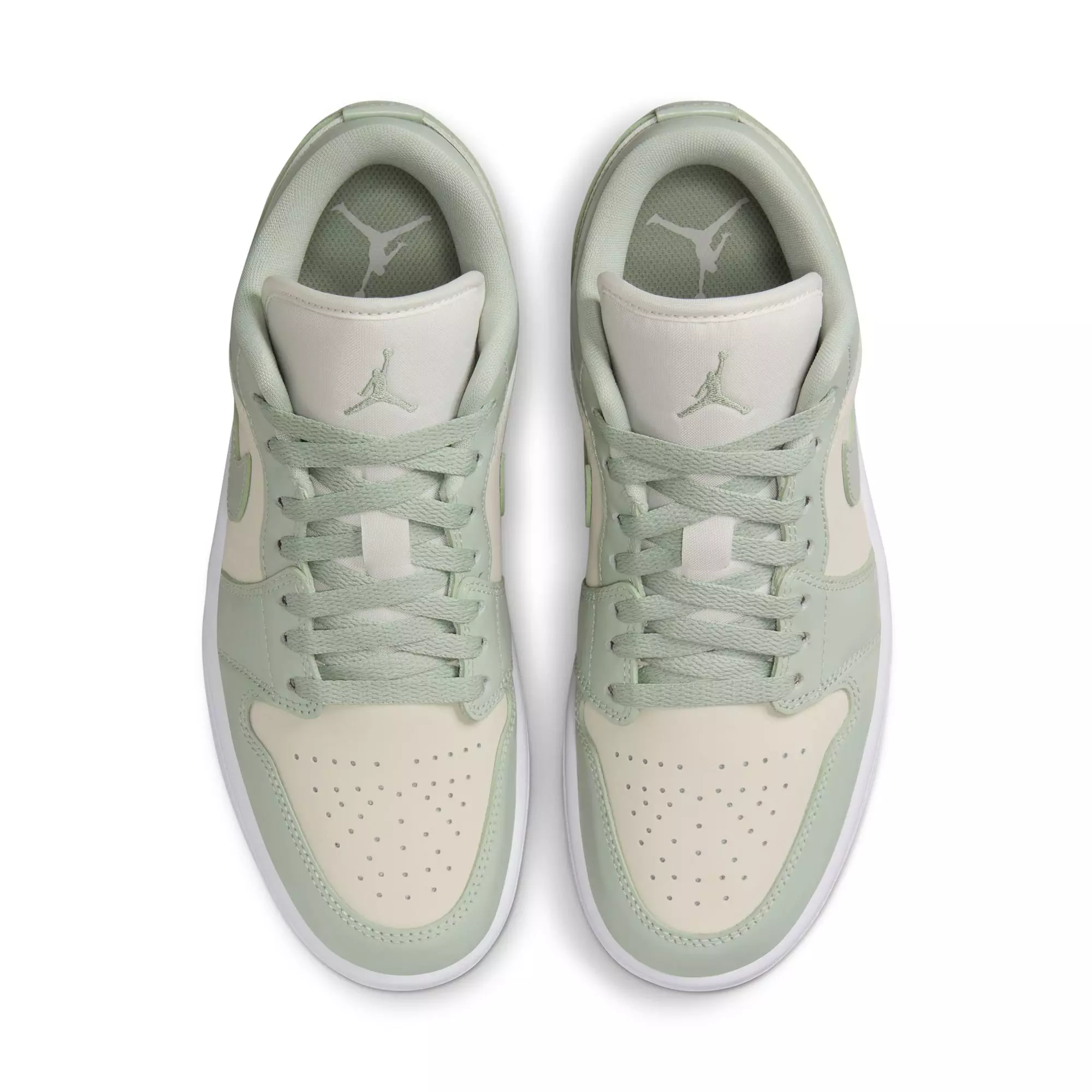 Jordan 1 Low SE "Sail/Seafoam/Metallic Silver/White" Women's Shoe - WHITE/GREEN