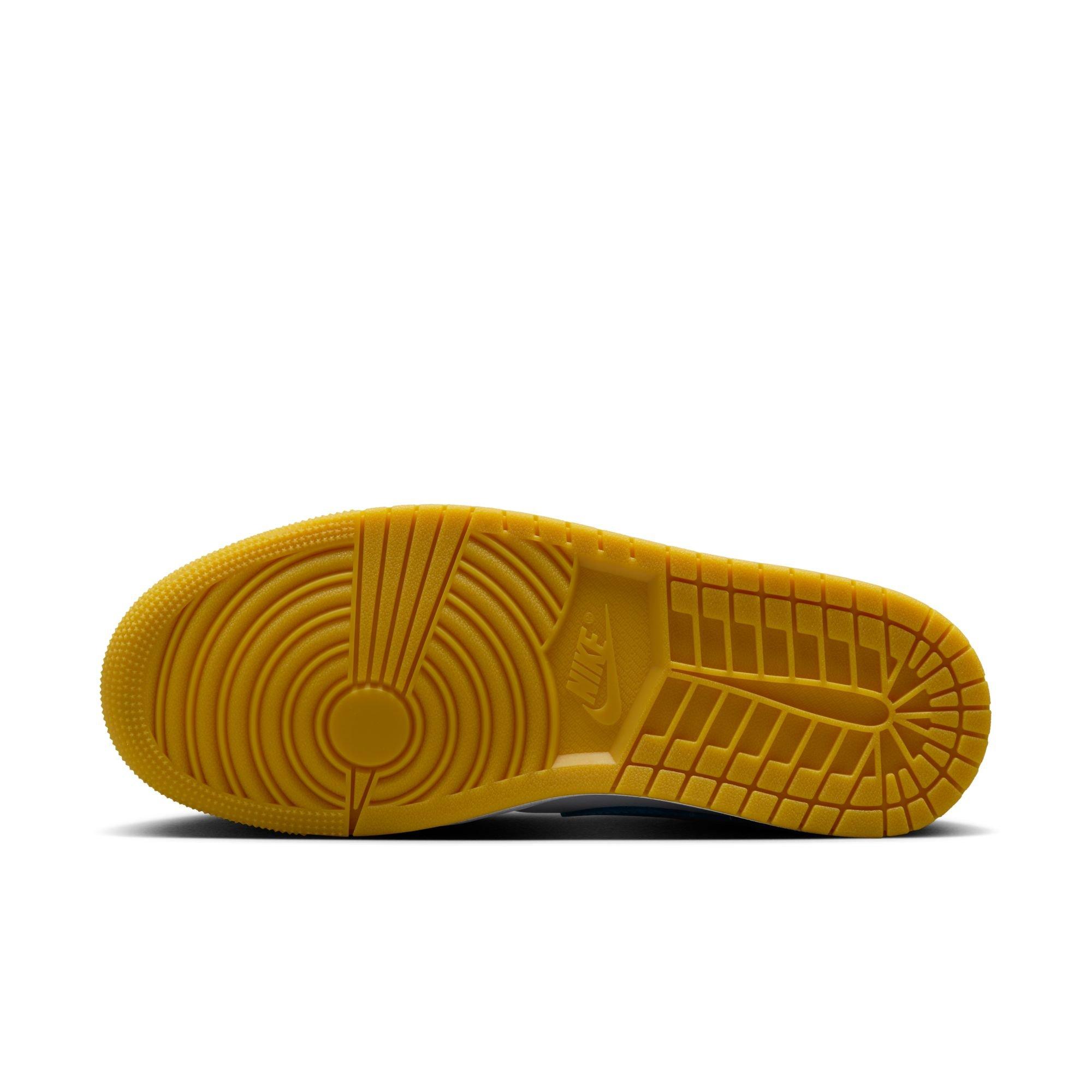 Jordan 1 Low "White/Dk Powder Blue/Gum Light Brown" Women's Shoe - BLUE/WHITE Thumbnail View 9