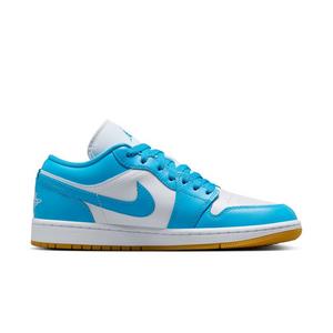 Jordan 1 Low "White/Dk Powder Blue/Gum Light Brown" Women's Shoe
