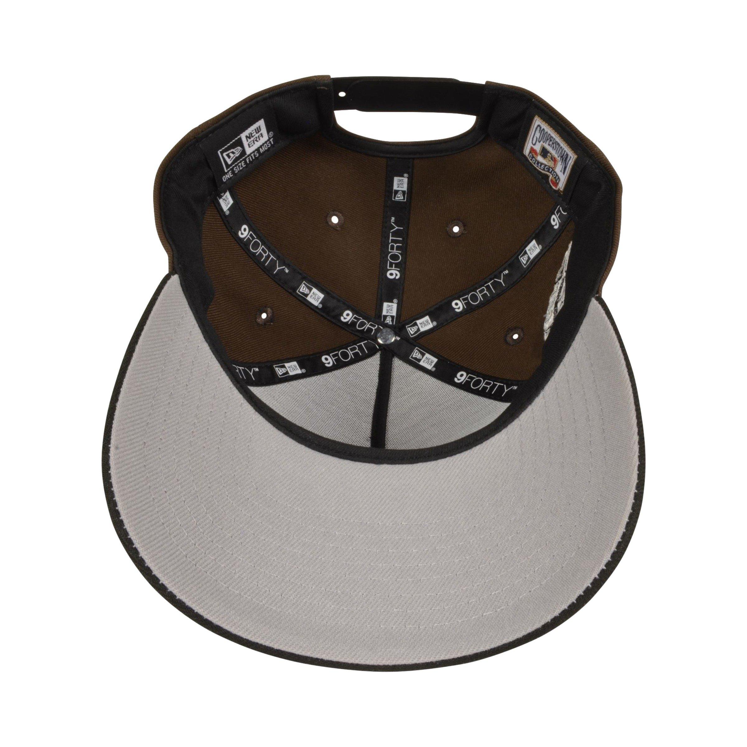 New Era Los Angeles Dodgers 9FORTY Adjustable Hat - Brown - BLACK Thumbnail View 5