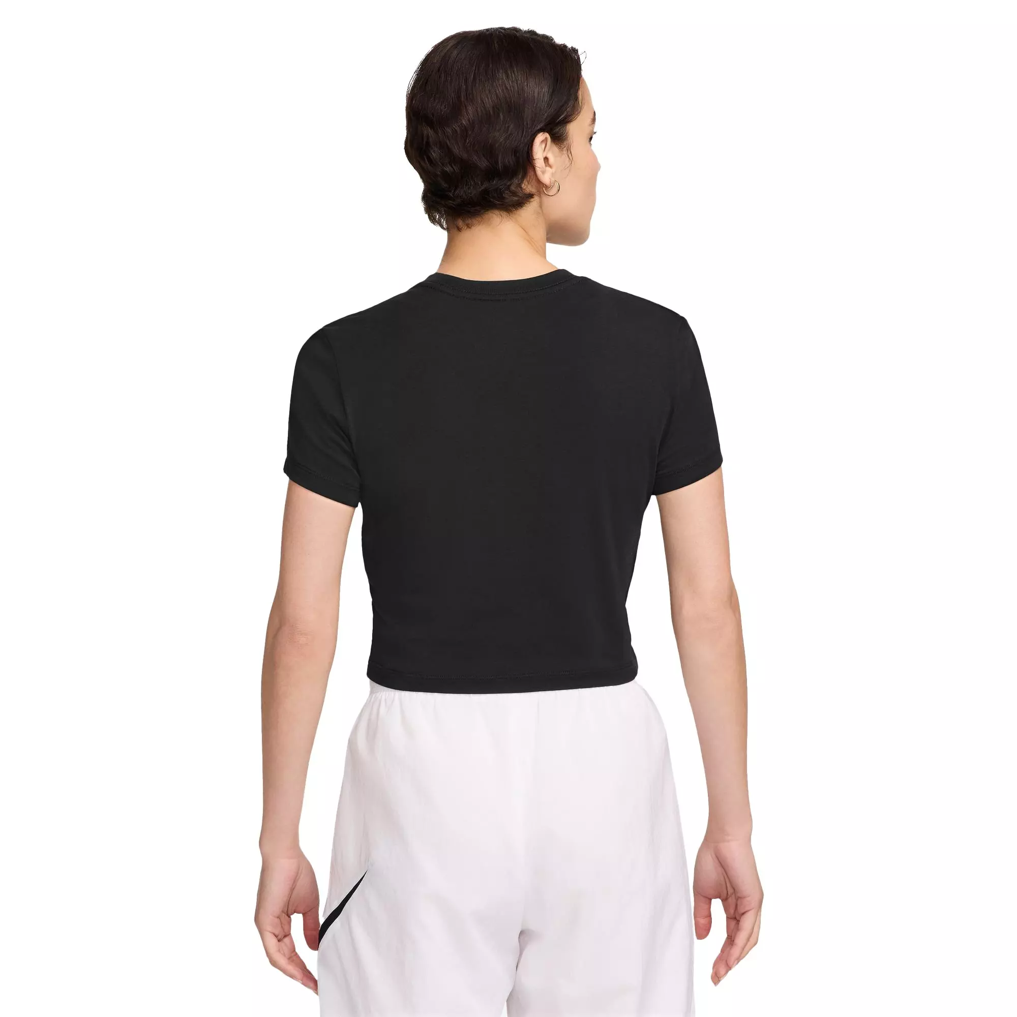 Nike Women's Sportswear Chill Knit Crop Tee - BLACK