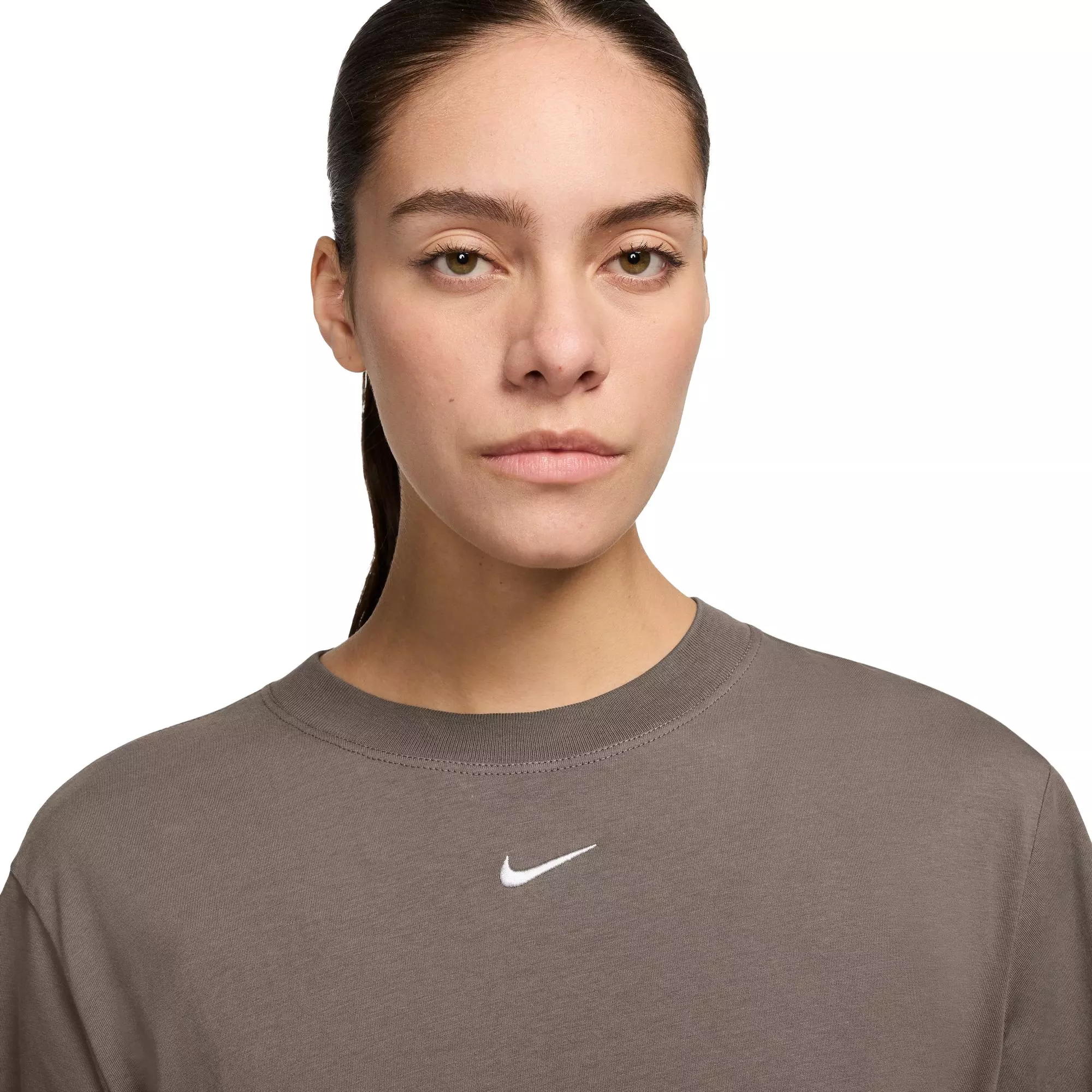 Nike Women's Sportswear Essential Tee - Brown - BROWN