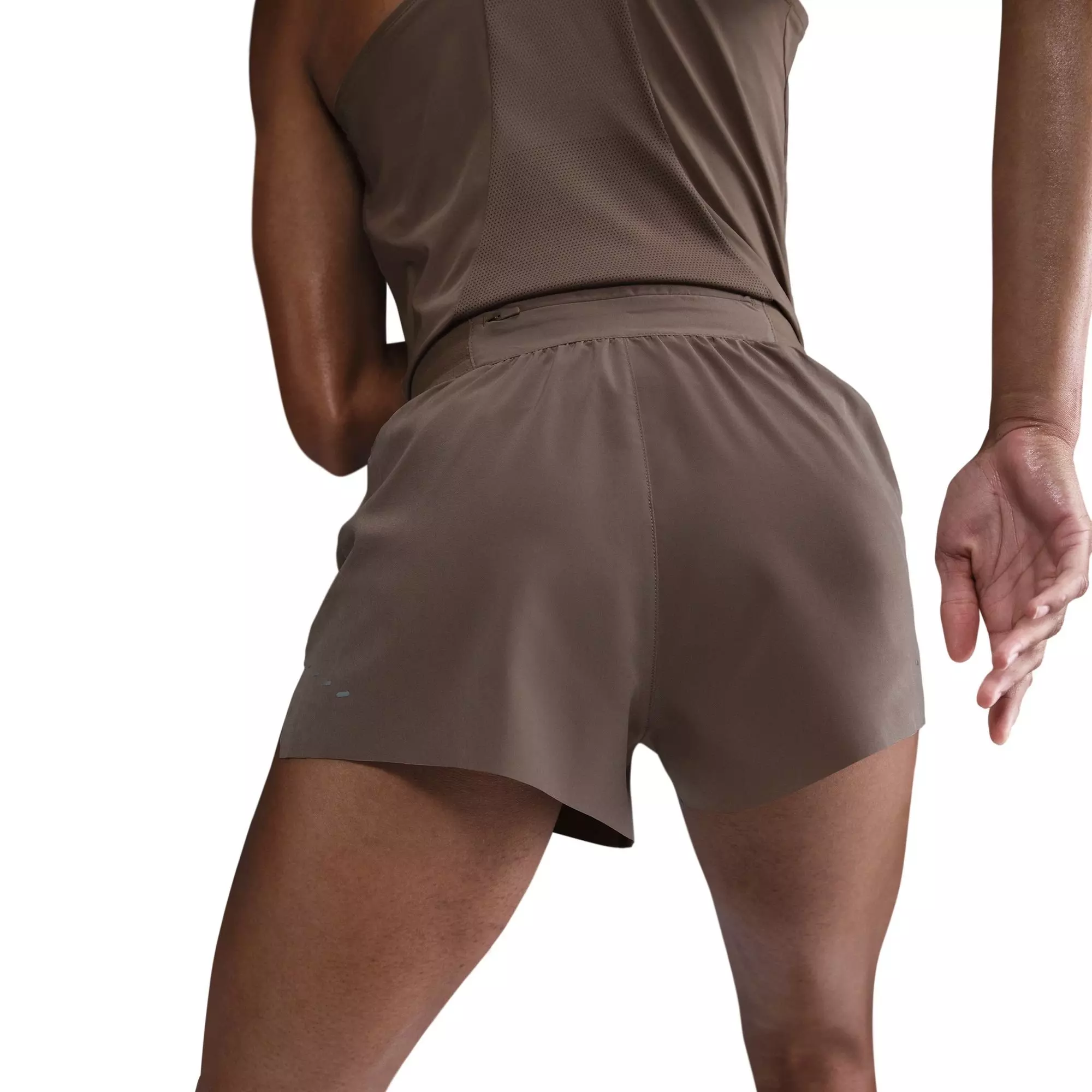 Nike Women's Swift Dri-FIT Mid-Rise 3" Brief-Lined Running Shorts - BROWN