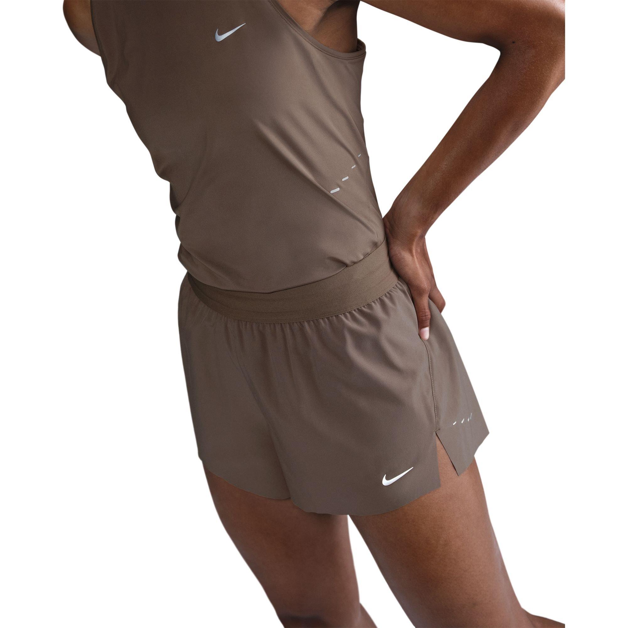 Nike Women's Swift Dri-FIT Mid-Rise 3" Brief-Lined Running Shorts - BROWN Thumbnail View 5