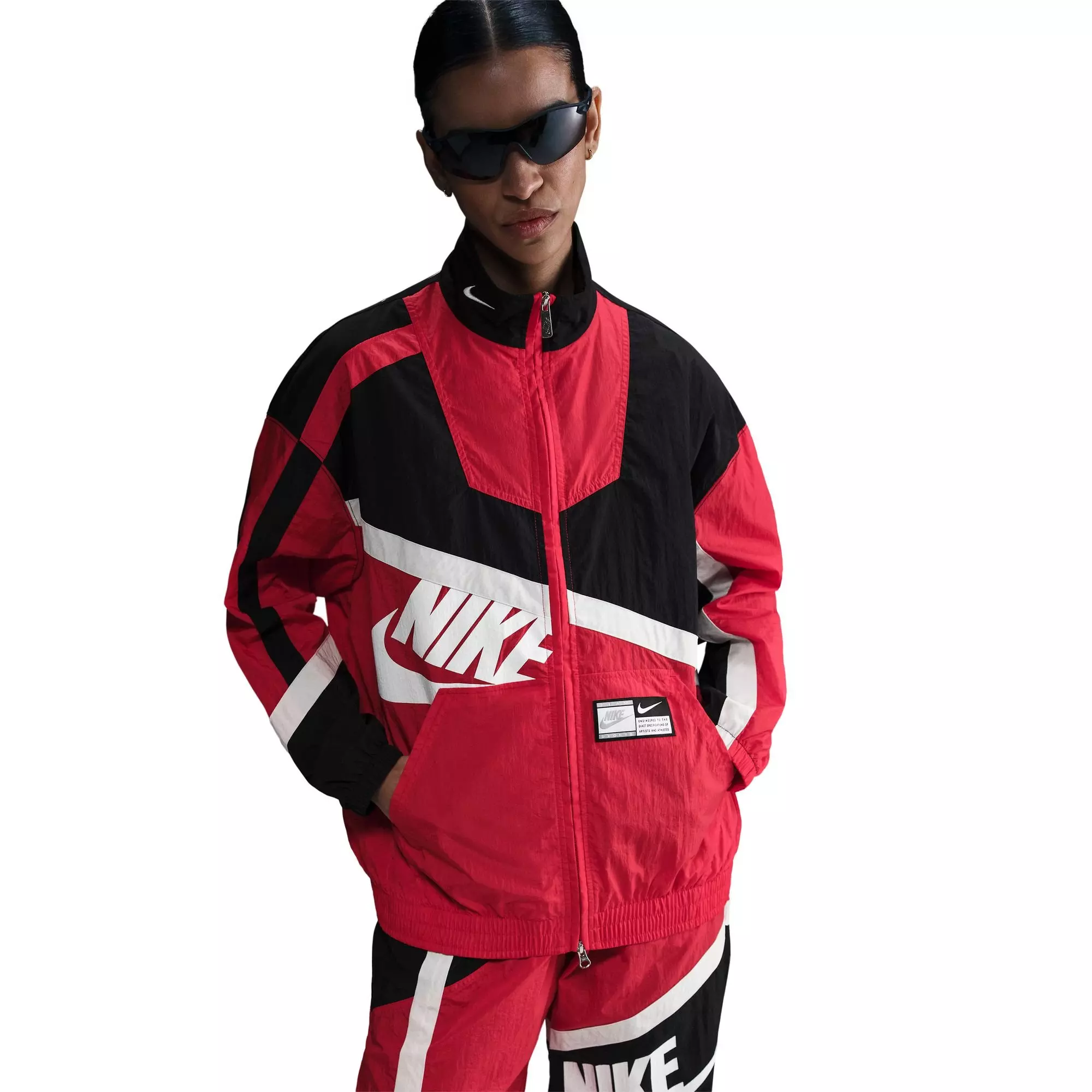 Nike Women's Sportswear Street Woven Jacket - RED