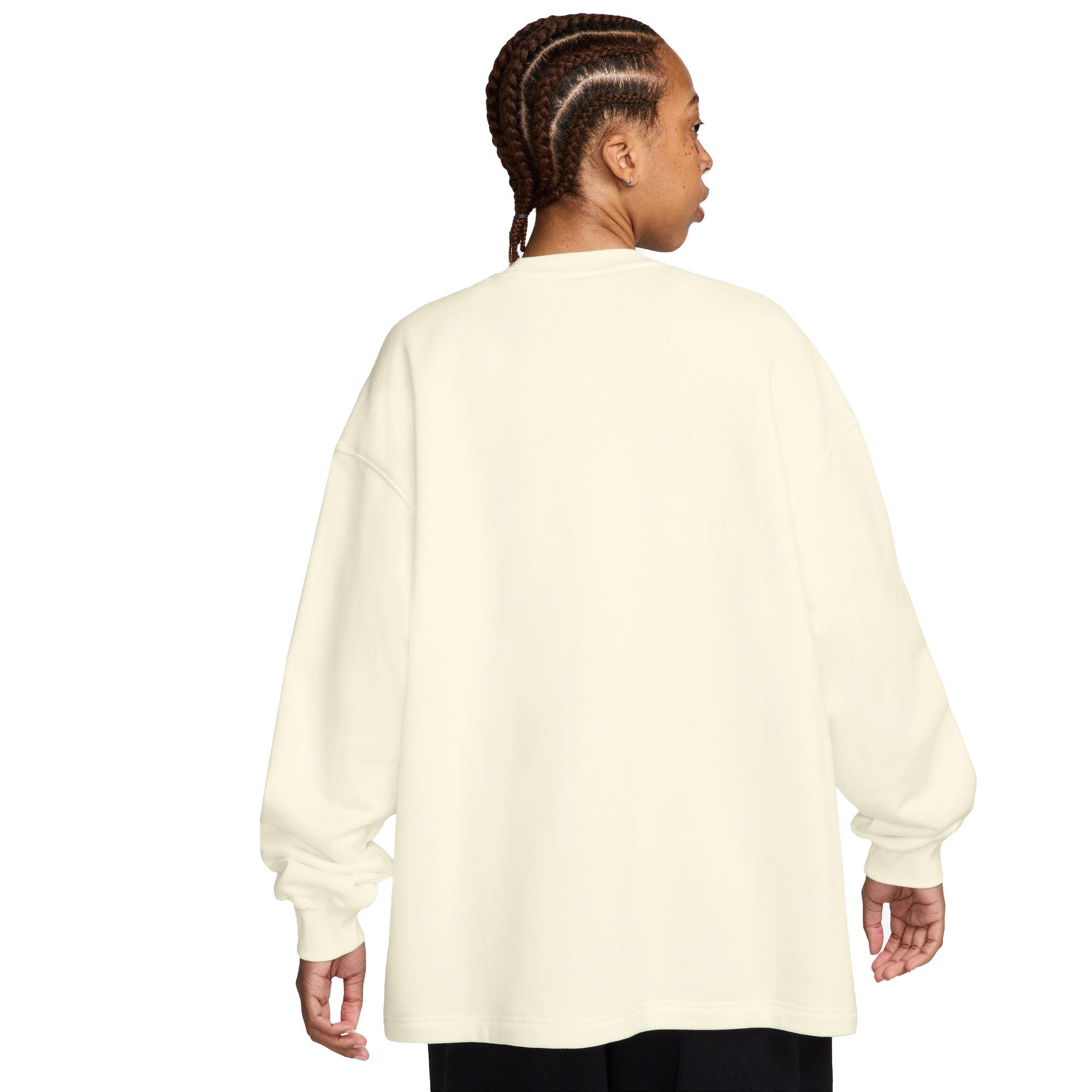 Nike Women's Sportswear Street Fleece Crewneck Sweatshirt - SAIL Thumbnail View 2