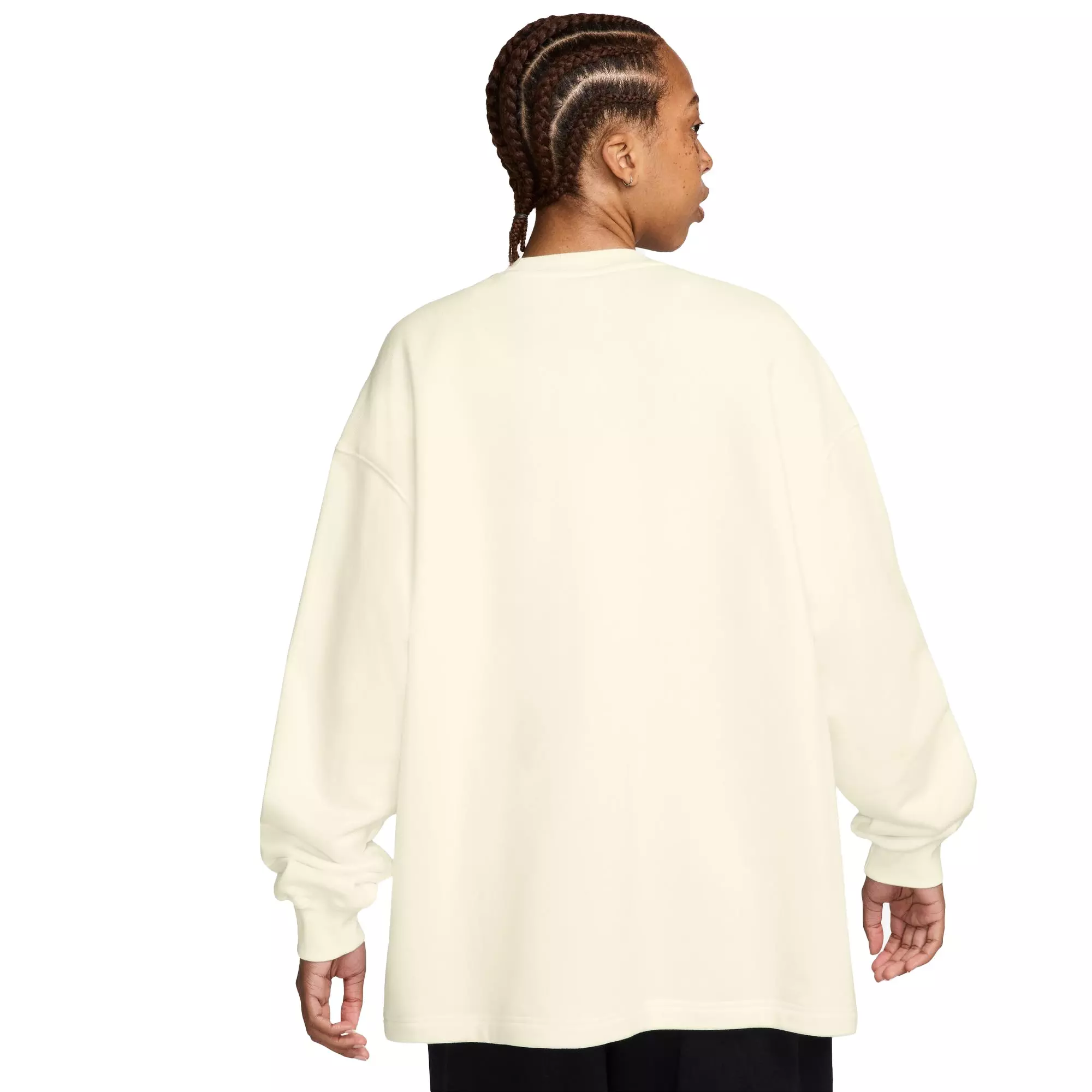 Nike Women's Sportswear Street Fleece Crewneck Sweatshirt - SAIL