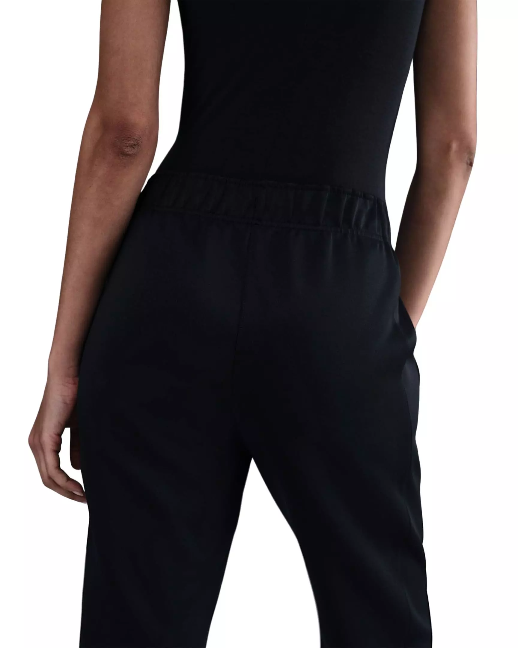 Nike Women's Sportswear Windrunner Mid-Rise Slim Knit Pants - Black - BLACK