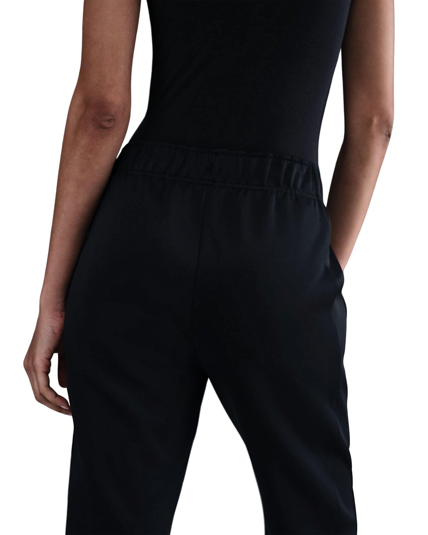 Nike Women's Sportswear Windrunner Mid-Rise Slim Knit Pants -Black - BLACK Thumbnail View 2