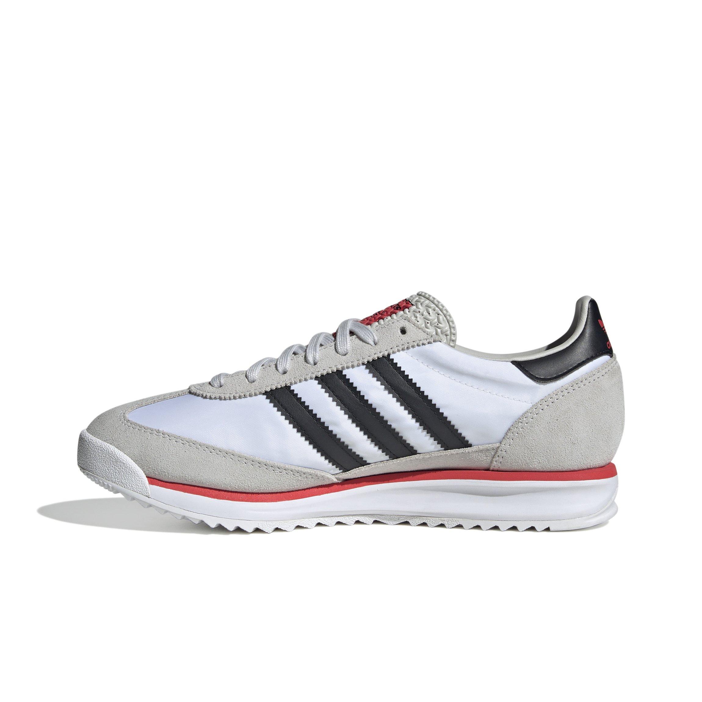 adidas Originals SL 72 "Ftwr White/Core Black/Grey One" Men's Shoe - WHITE/BLACK/RED Thumbnail View 2