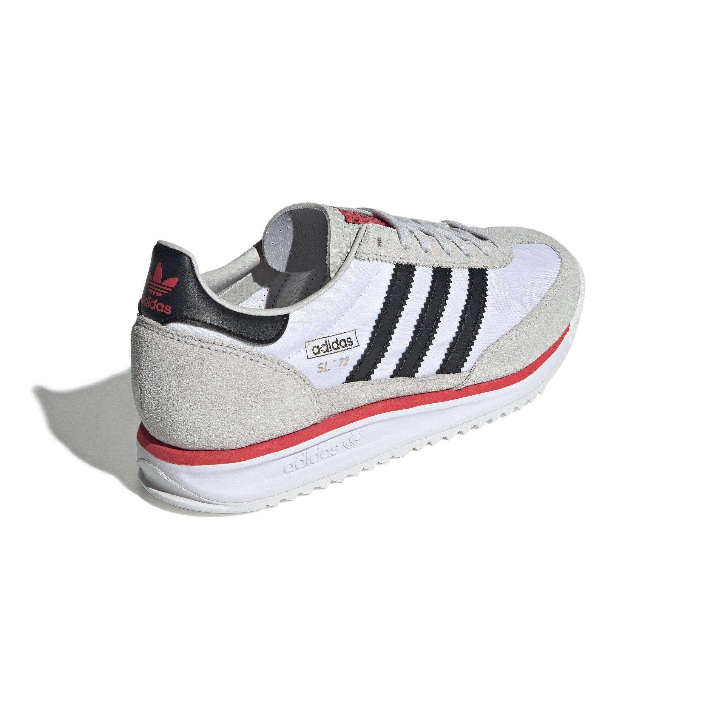 adidas Originals SL 72 "Ftwr White/Core Black/Grey One" Men's Shoe - WHITE/BLACK/RED Thumbnail View 4