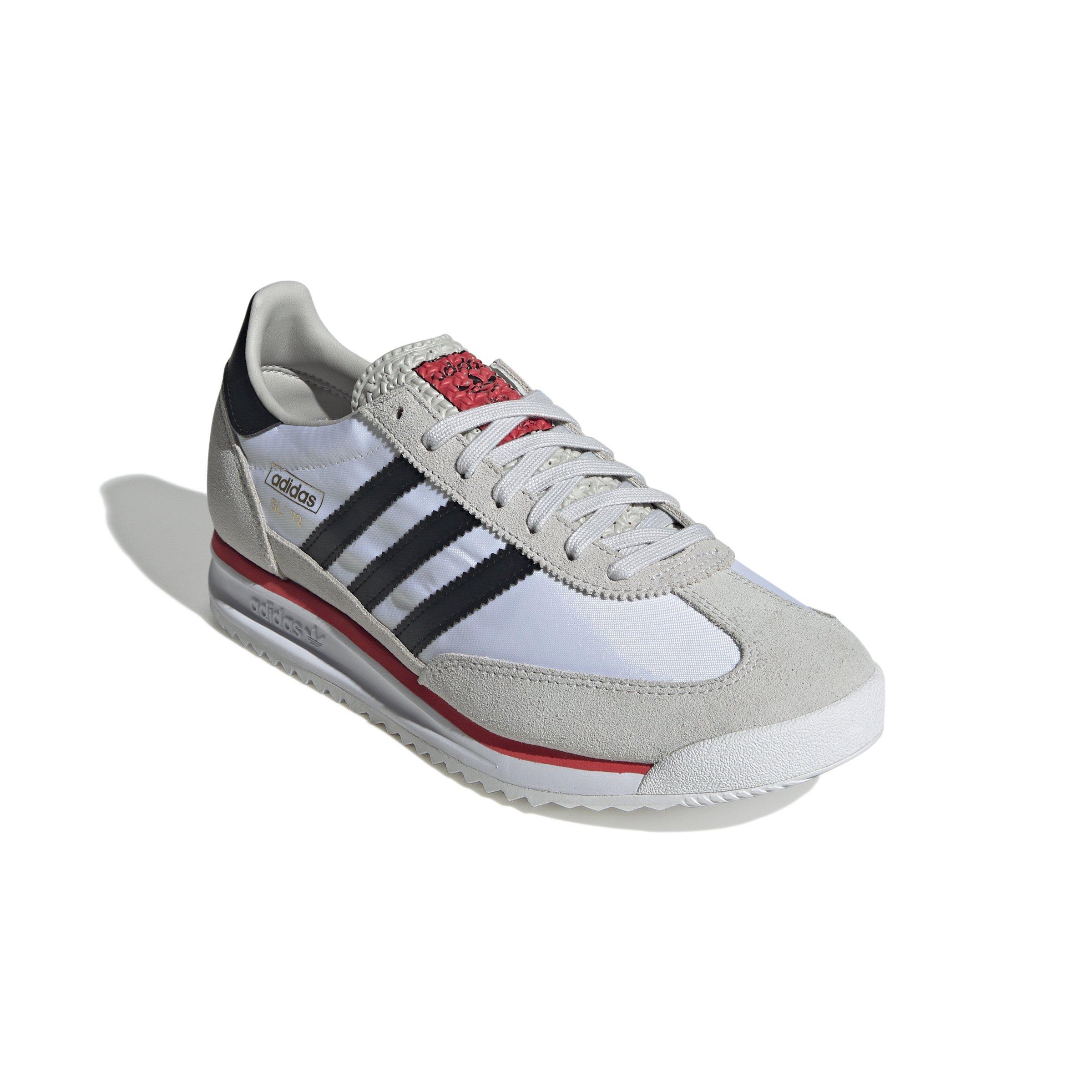 adidas Originals SL 72 "Ftwr White/Core Black/Grey One" Men's Shoe - WHITE/BLACK/RED Thumbnail View 6