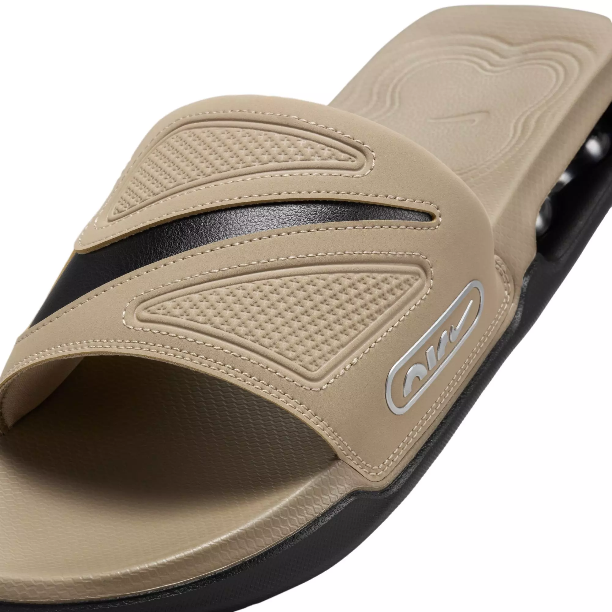 Nike Air Max Cirro "Khaki/Black/Metallic Silver" Men's Slide - KHAKI/BLACK