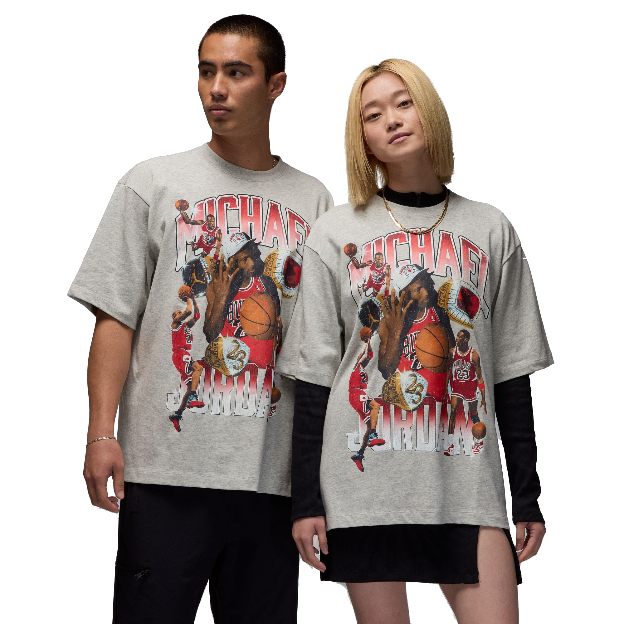 Jordan Men's Essentials Photo Tee - HEATHER/GREY Thumbnail View 1