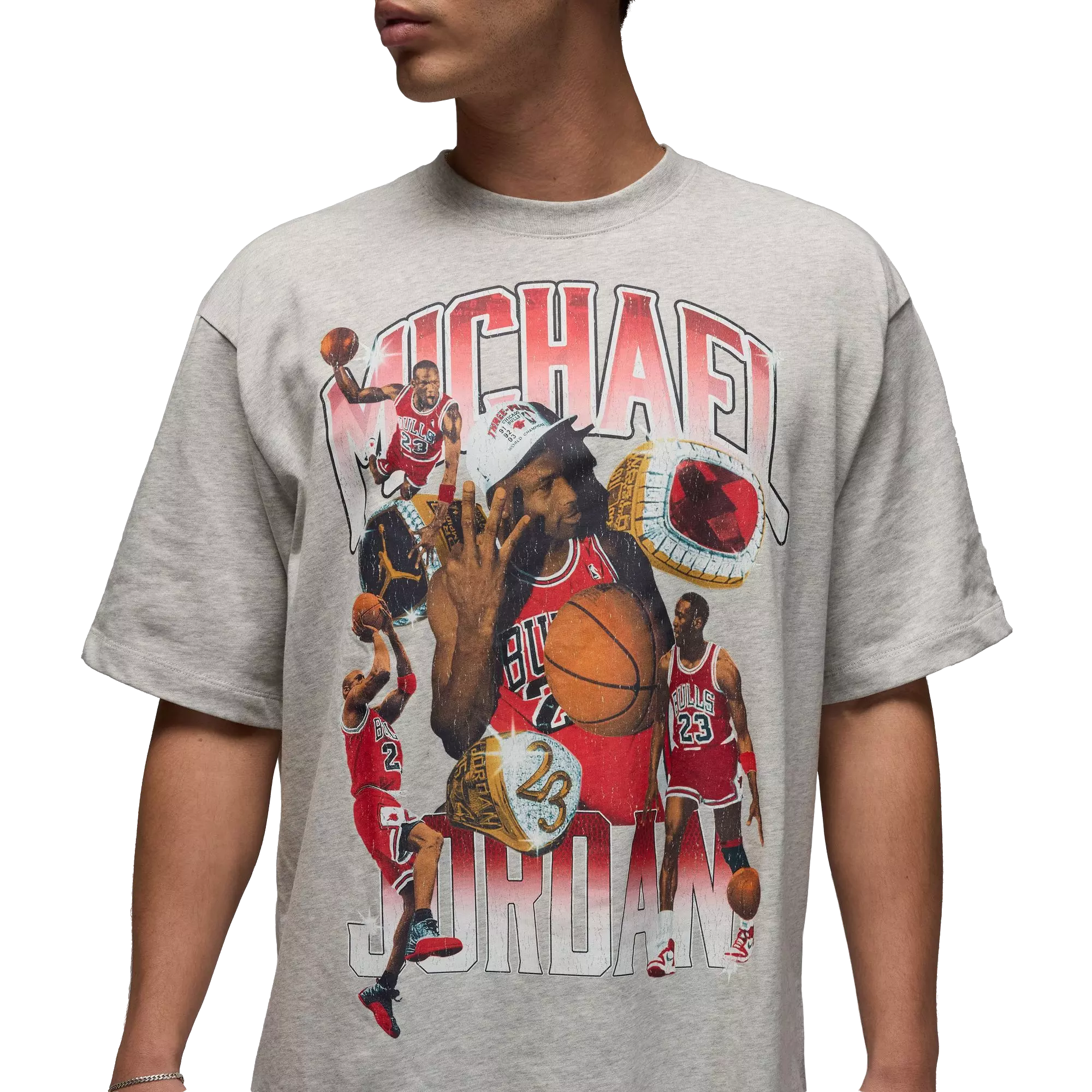 Jordan Men's Essentials Photo Tee - HEATHER/GREY