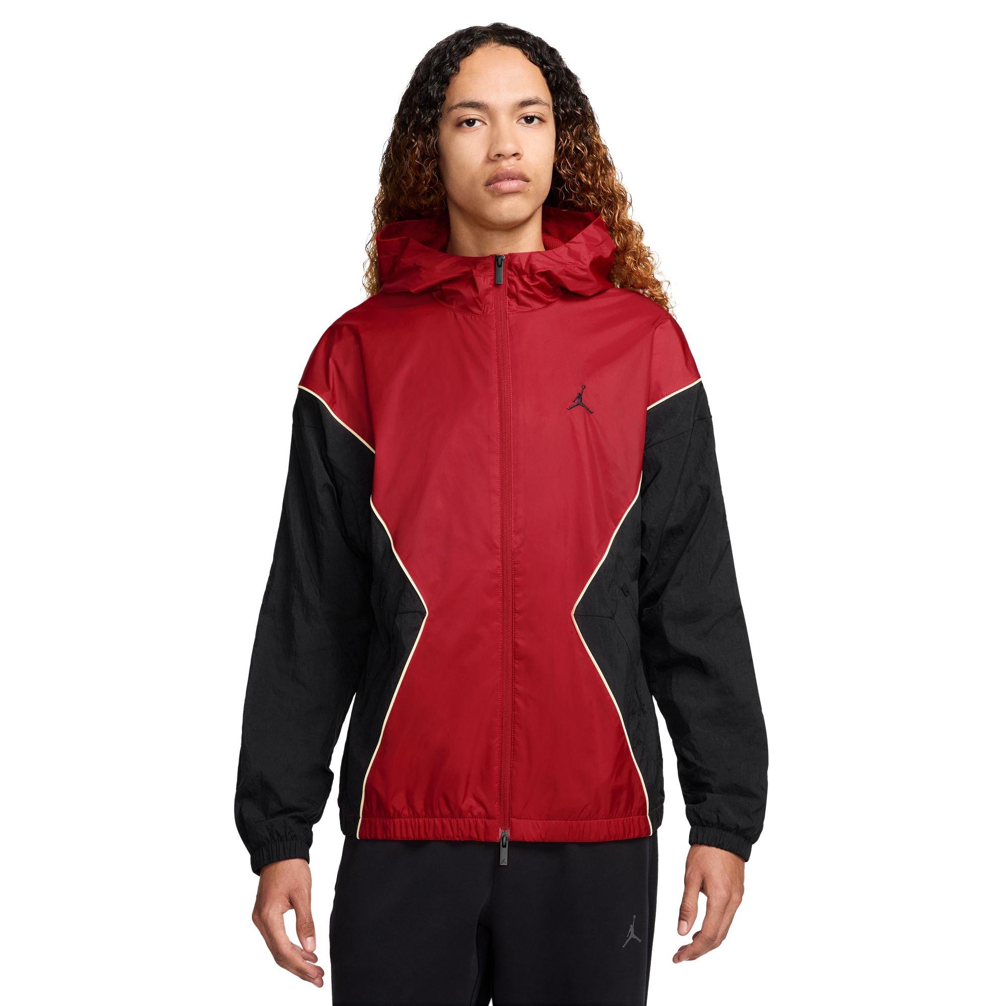 Jordan Men's Essentials Draft Hooded Jacket - RED/BLACK Thumbnail View 1