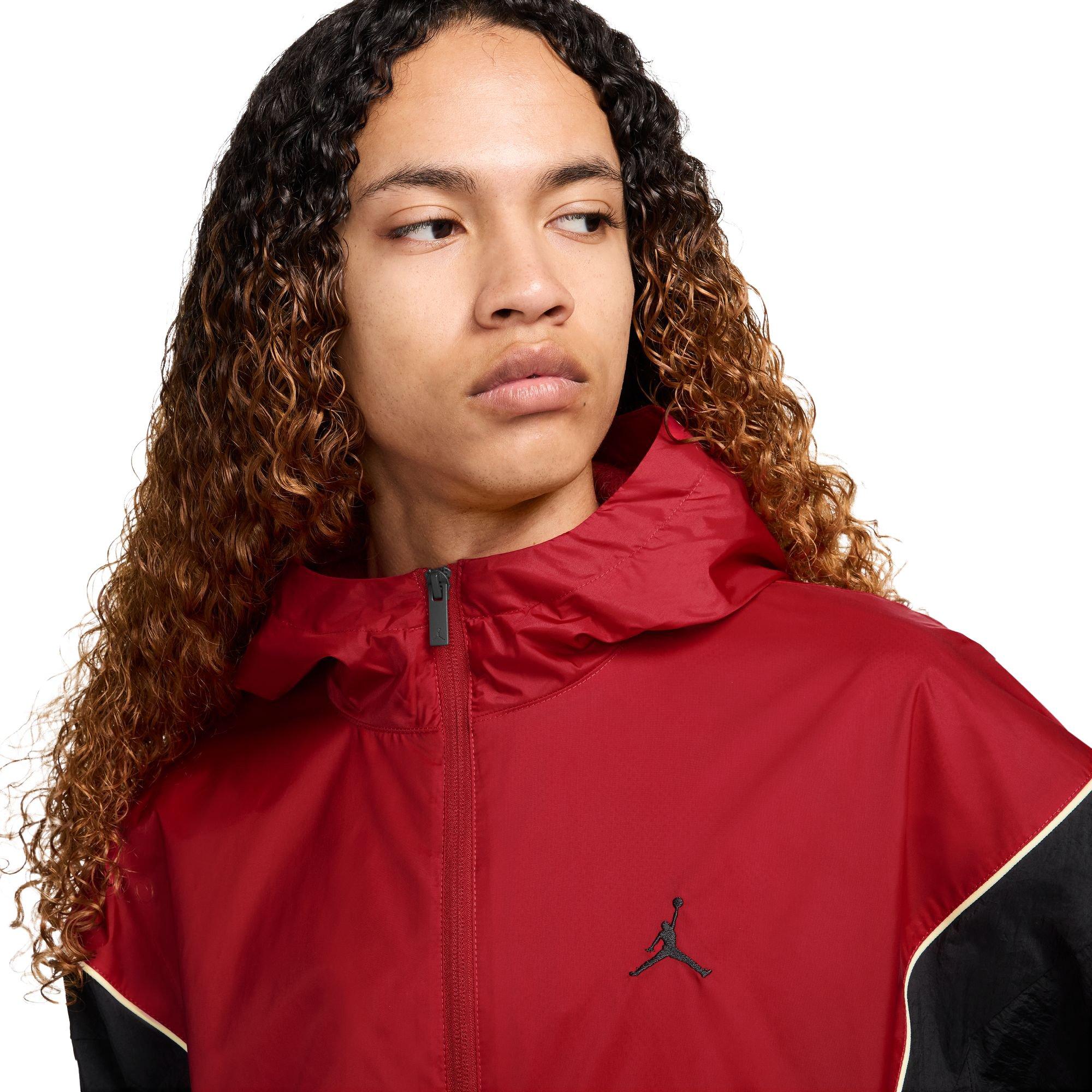 Jordan Men's Essentials Draft Hooded Jacket - RED/BLACK Thumbnail View 3