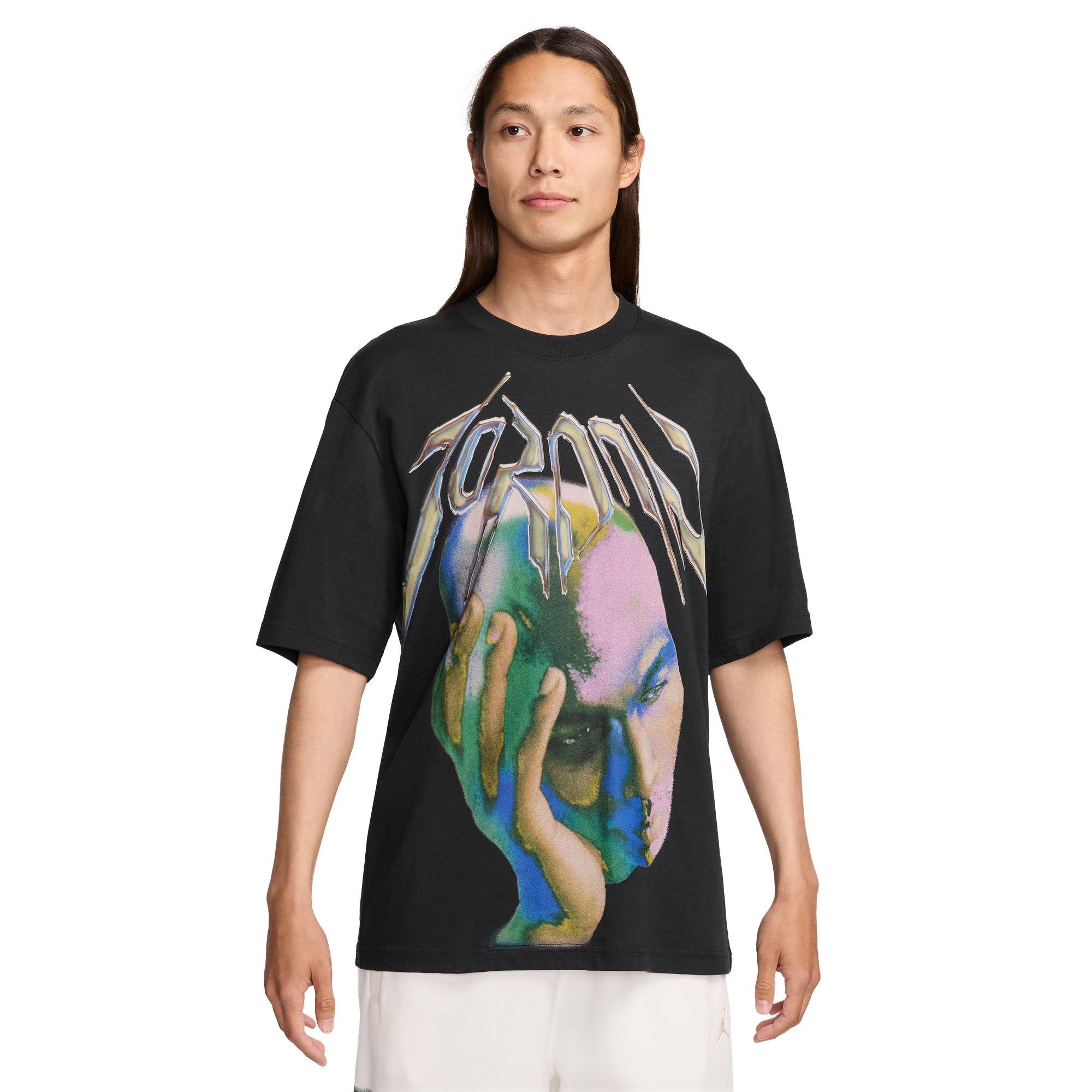 Jordan Men's Sport Dri-FIT Think Graphic Tee - Black - BLACK Thumbnail View 1