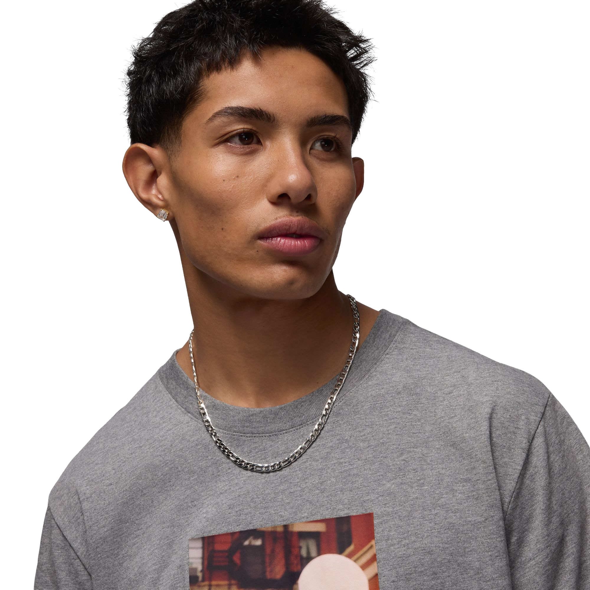 Jordan Men's Brand Photo Tee - Grey - GREY Thumbnail View 3