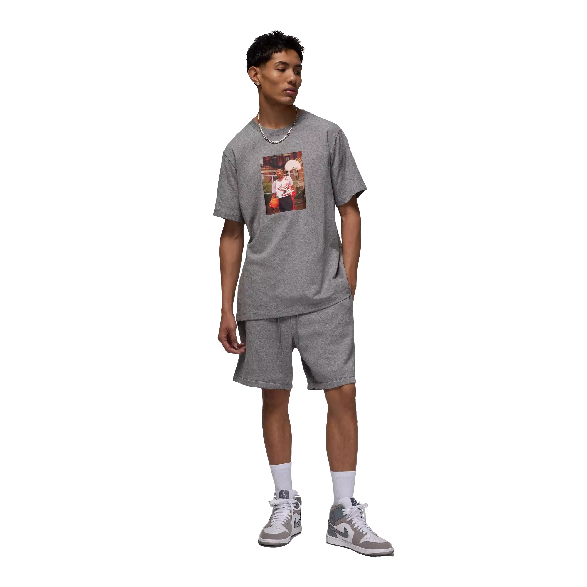 Jordan Men's Brand Photo Tee - Grey - GREY