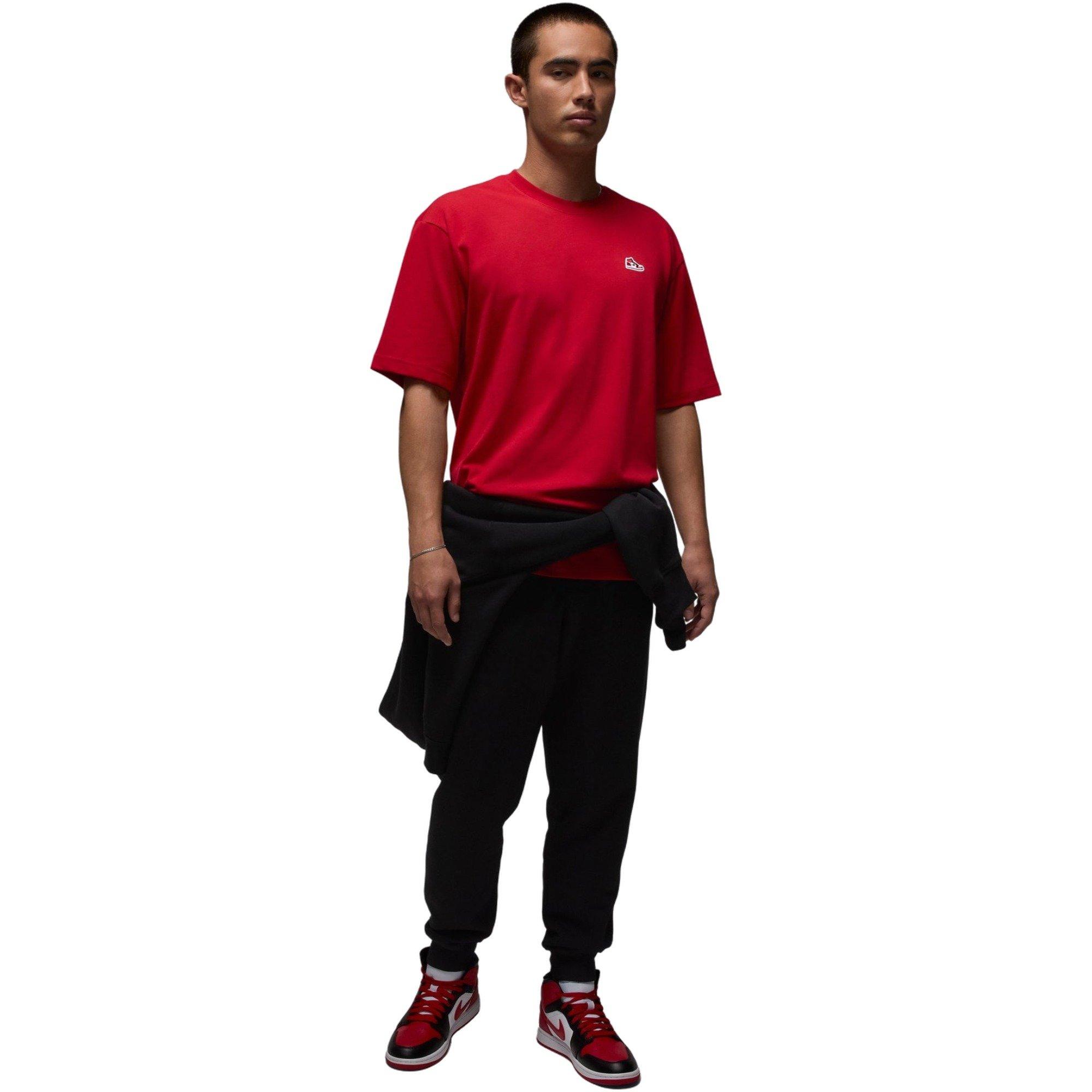 Jordan Men's Brand Sneaker Patch Tee - RED Thumbnail View 5