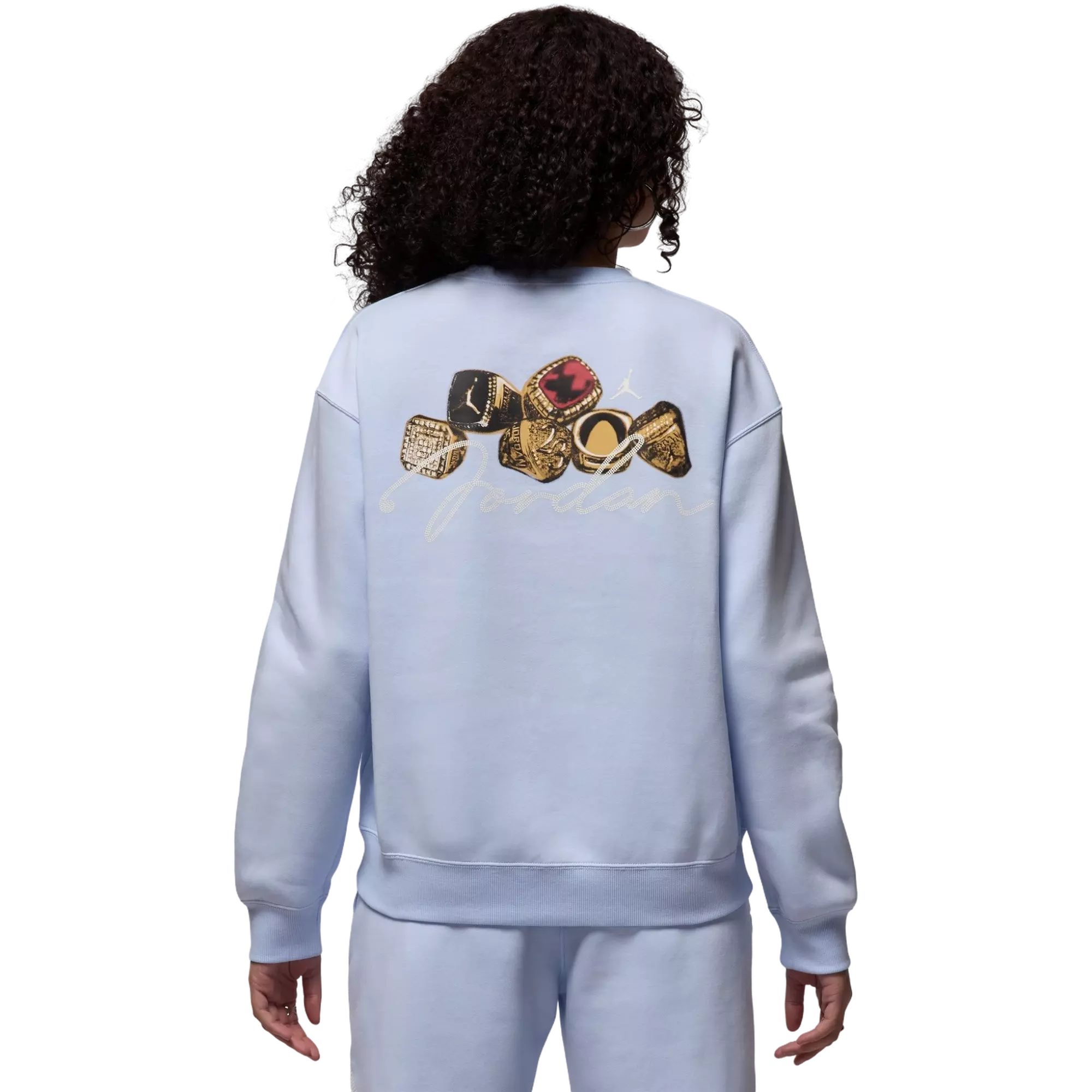 Jordan Women's Brooklyn Fleece Crewneck Sweatshirt - Blue - BLUE