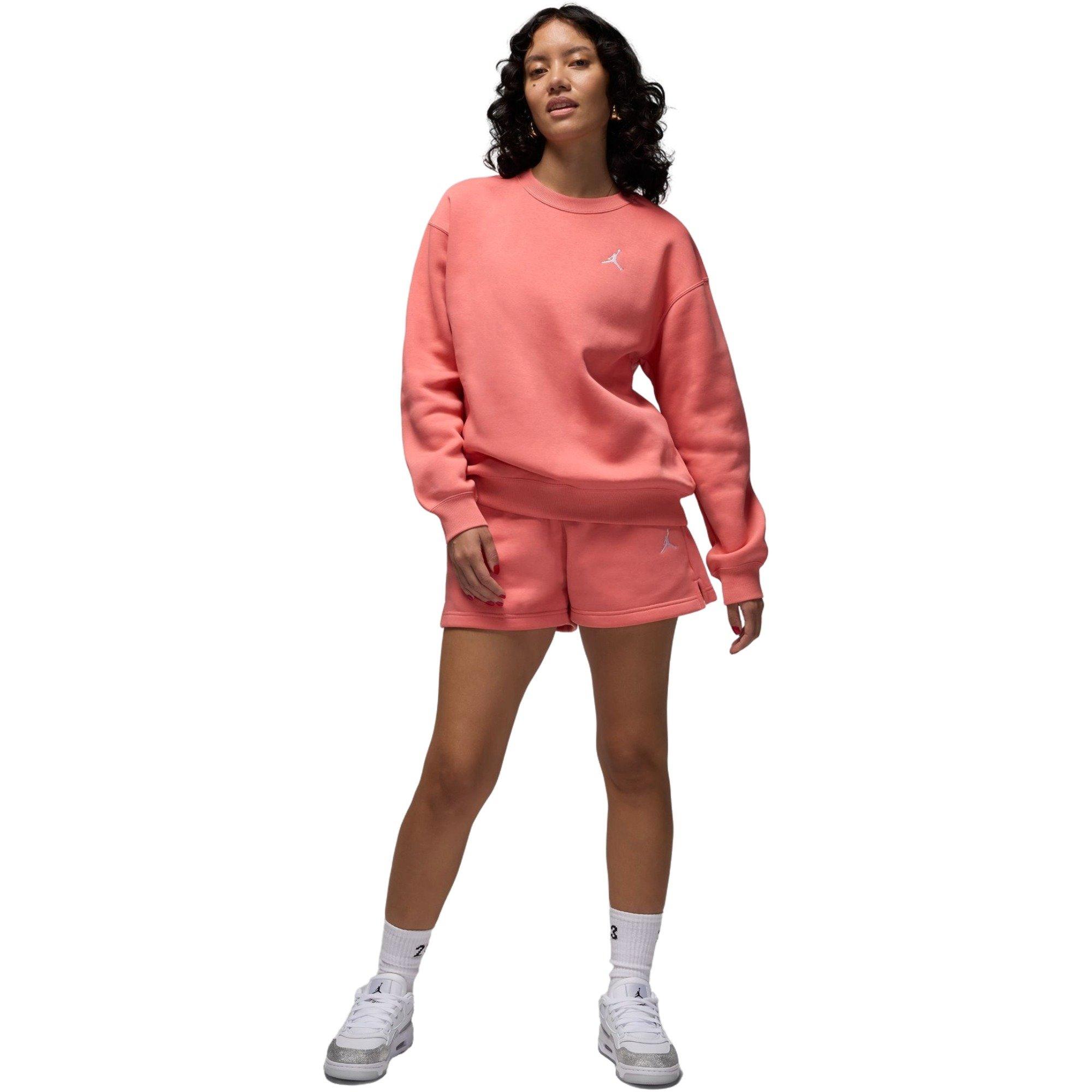 Jordan Women's Brooklyn Fleece Shorts - Pink Salt - PINK Thumbnail View 6