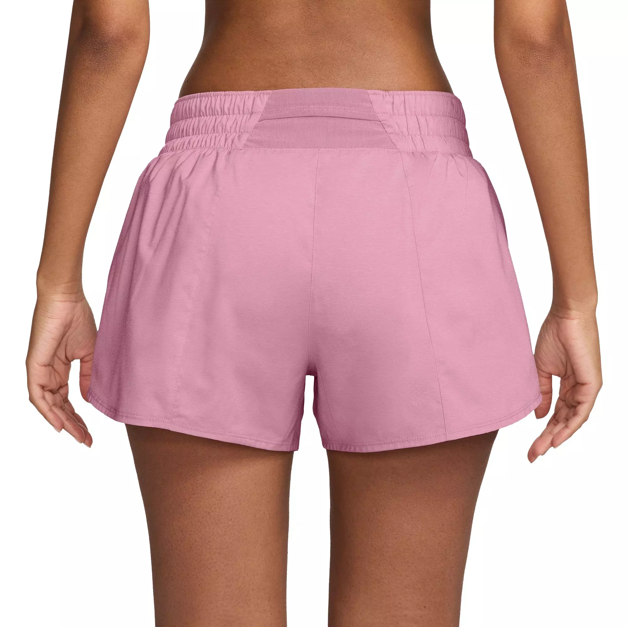 Nike Women's One Dri-FIT Mid-Rise 3" Brief-Lined Shorts-Pink - PINK