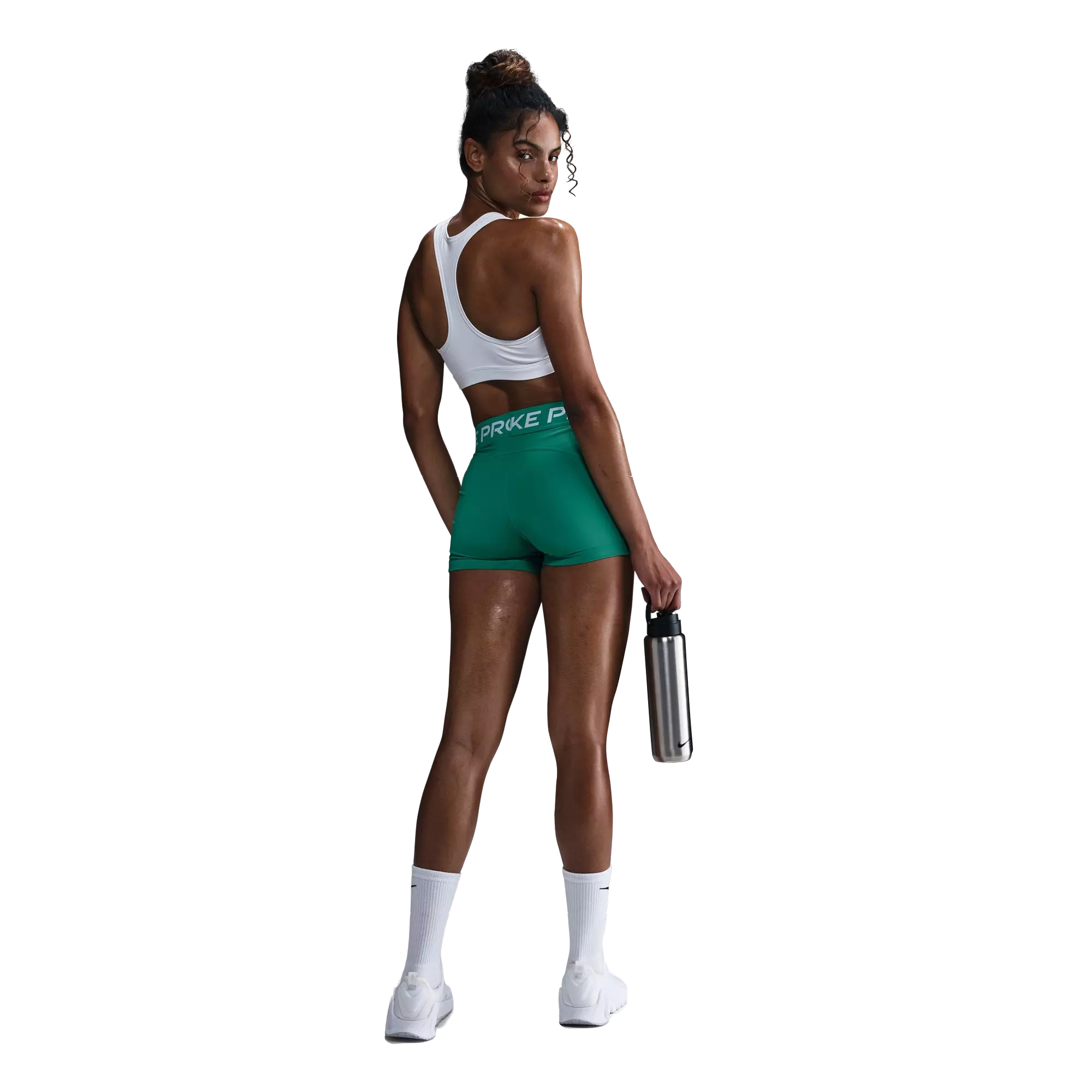 Nike Women's Pro 3" Shorts - Green - GREEN