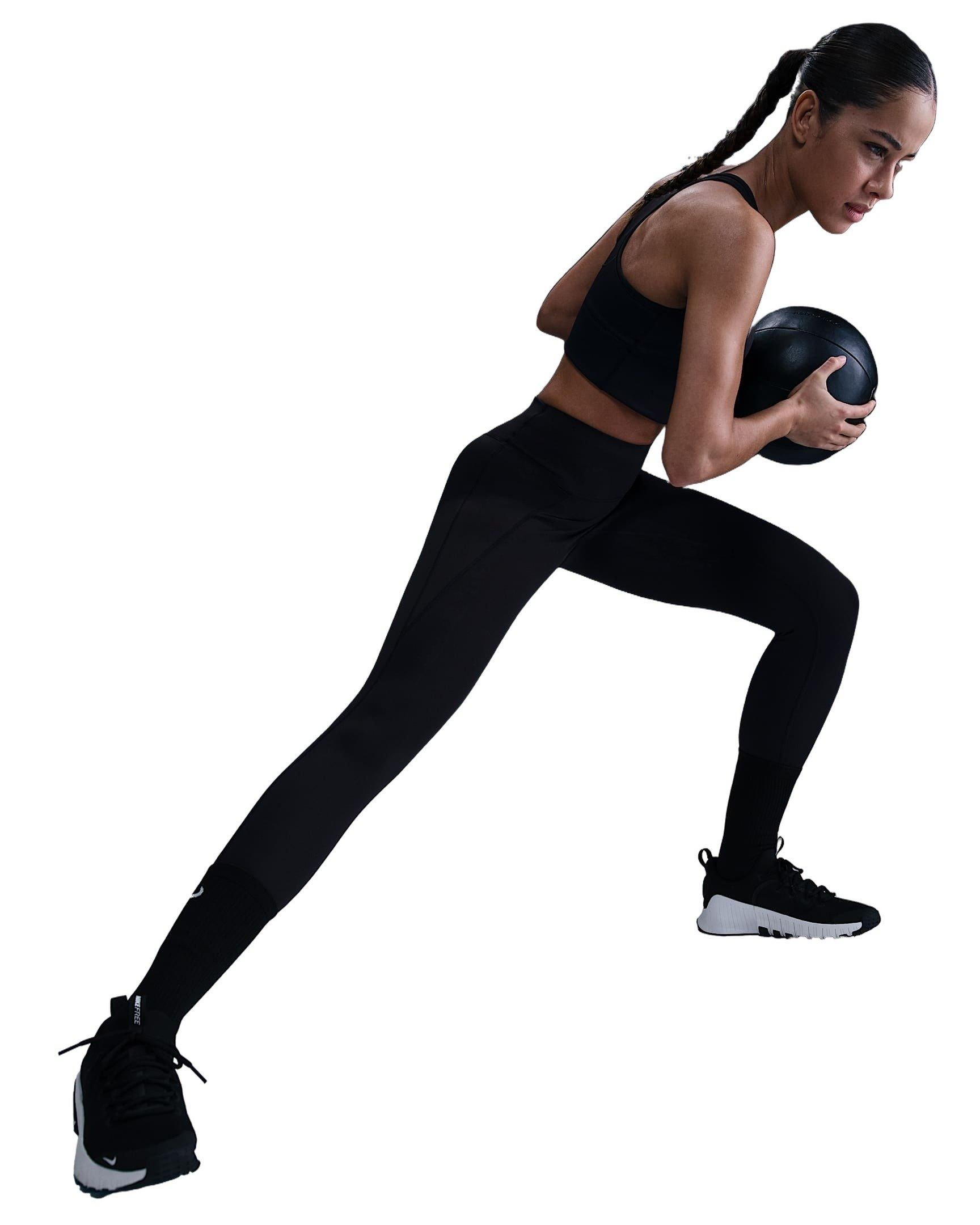 Nike Women's Universa Med-Support High-Waisted 7/8 SP25 Leggings w/Pockets - Black - BLACK Thumbnail View 1