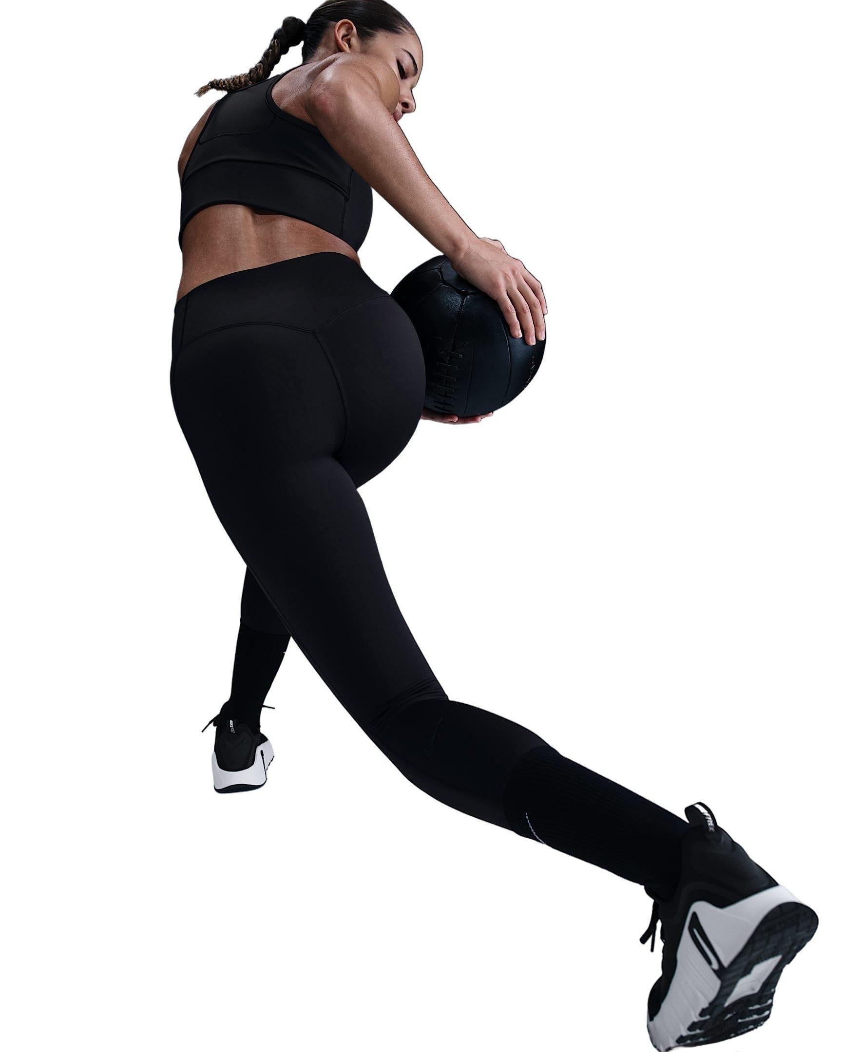 Nike Women's Universa Med-Support High-Waisted 7/8 SP25 Leggings w/Pockets - Black - BLACK Thumbnail View 2