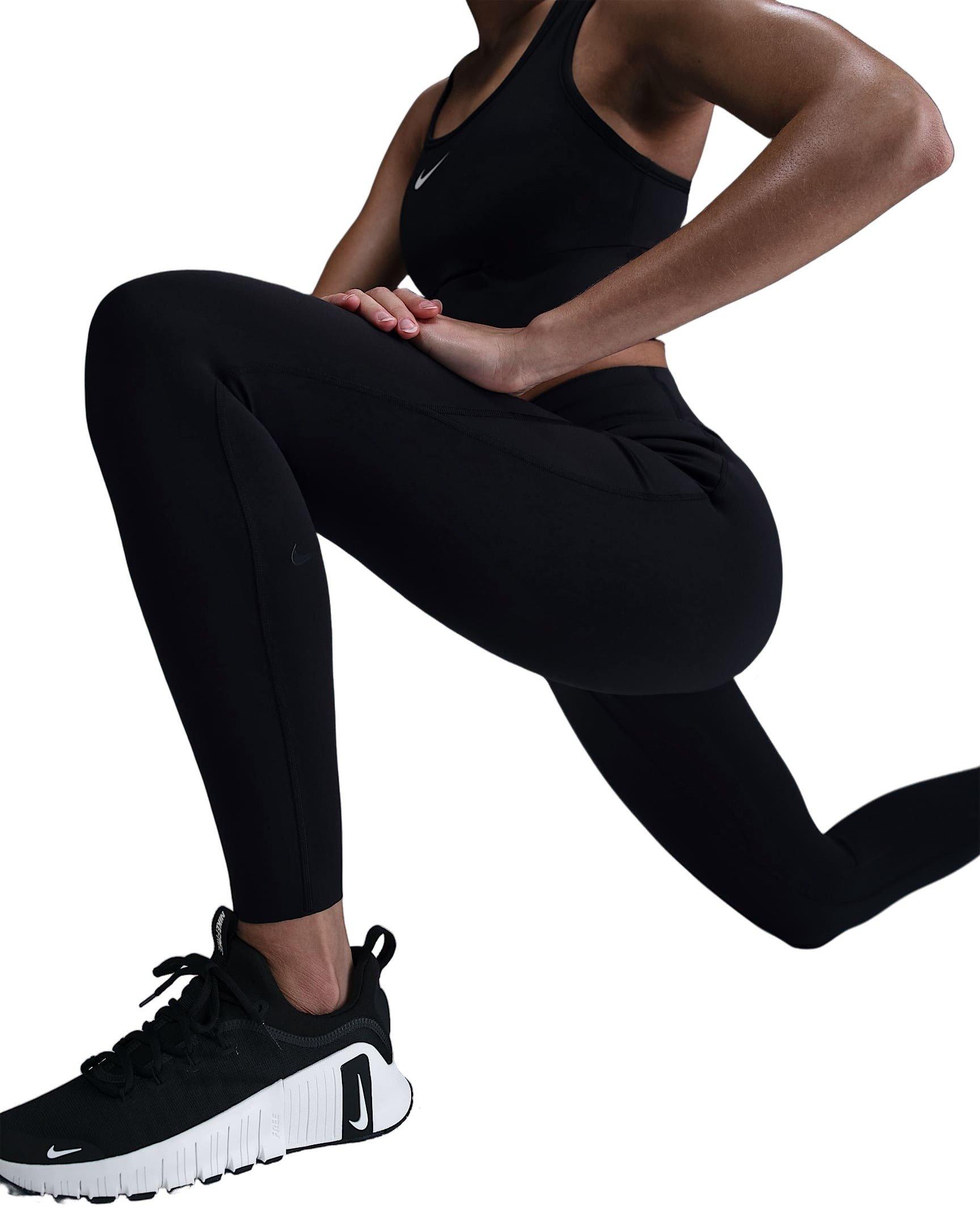 Nike Women's Universa Med-Support High-Waisted 7/8 SP25 Leggings w/Pockets -Black - BLACK Thumbnail View 3