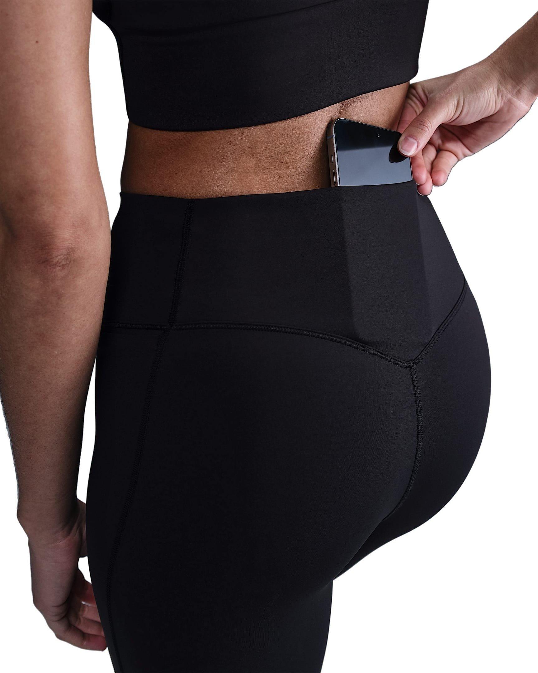 Nike Women's Universa Med-Support High-Waisted 7/8 SP25 Leggings w/Pockets -Black - BLACK Thumbnail View 4