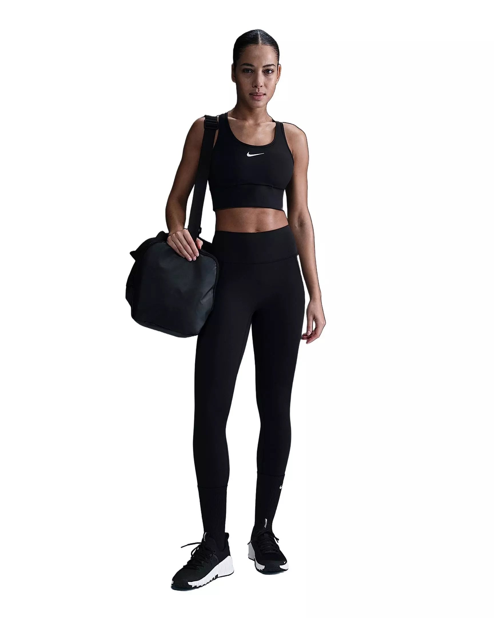 Nike Women's Universa Med-Support High-Waisted 7/8 SP25 Leggings w/Pockets -Black - BLACK