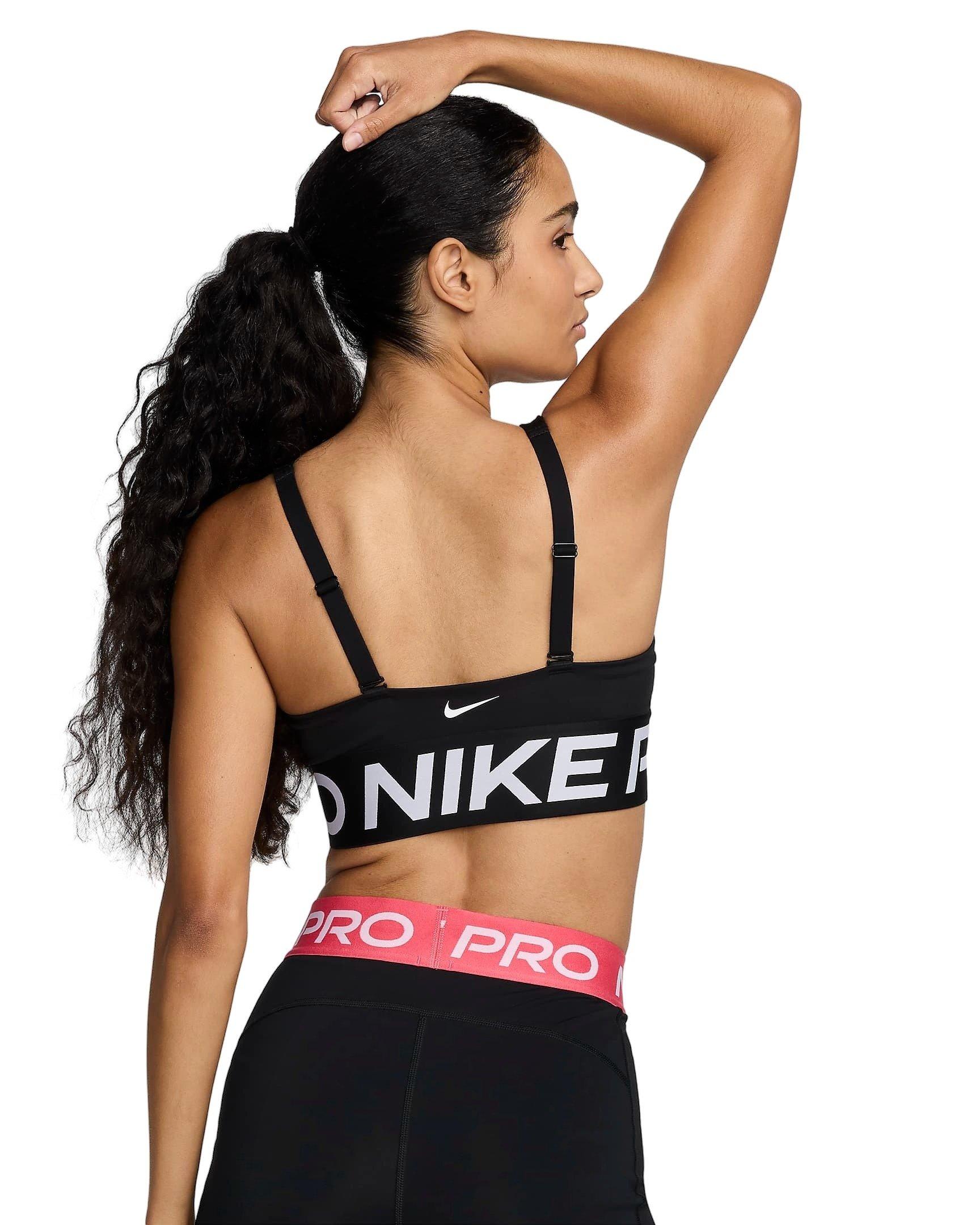 Nike Women's Pro Indy Plunge SP25 Med-Support Padded Sports Bra -Black - BLACK Thumbnail View 2