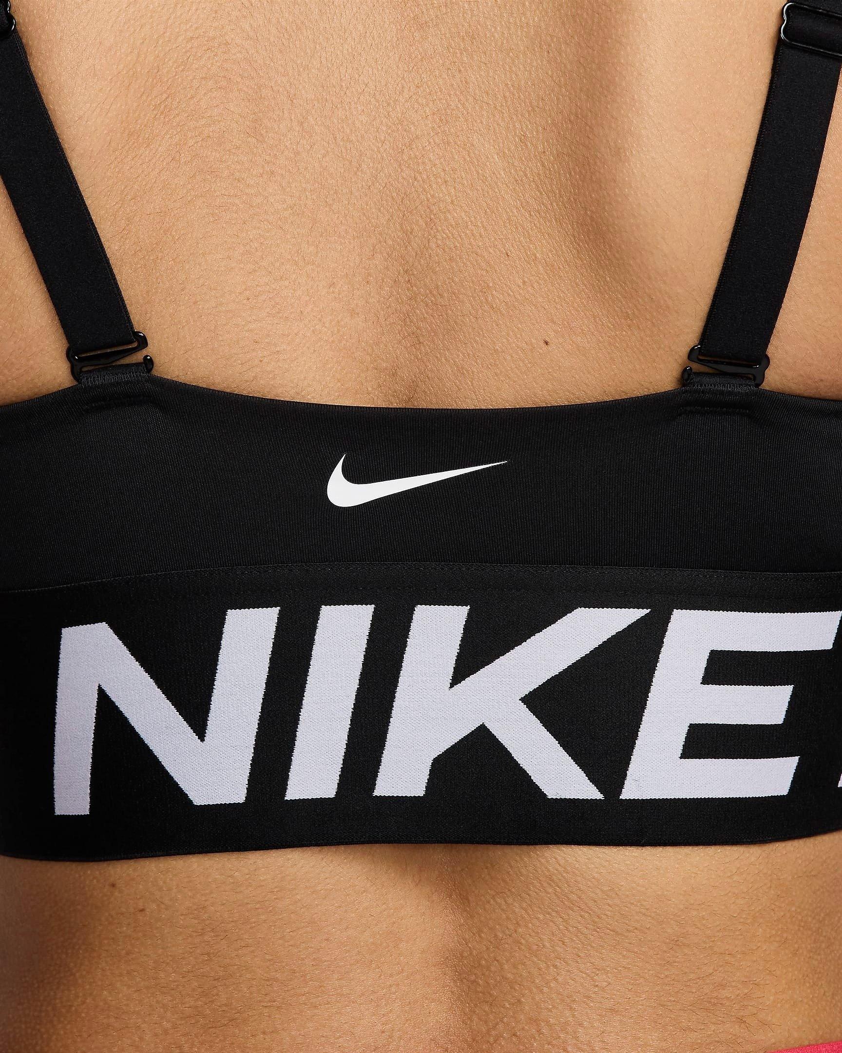 Nike Women's Pro Indy Plunge SP25 Med-Support Padded Sports Bra -Black - BLACK Thumbnail View 5