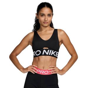 Nike Women's Pro Indy Plunge SP25 Med-Support Padded Sports Bra -Black