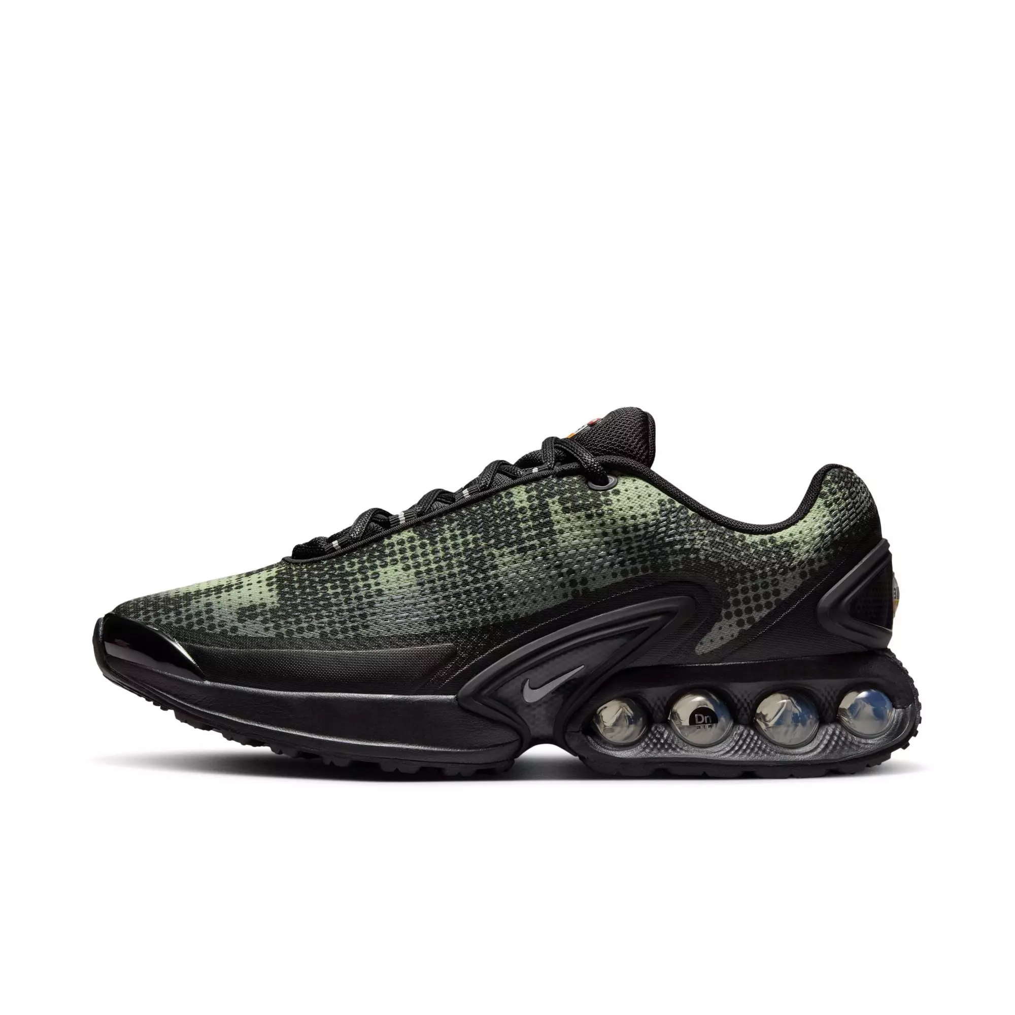 Nike Air Max Dn "Black/Metallic Silver/Olive Aura" Men's Shoe - BLACK/SILVER