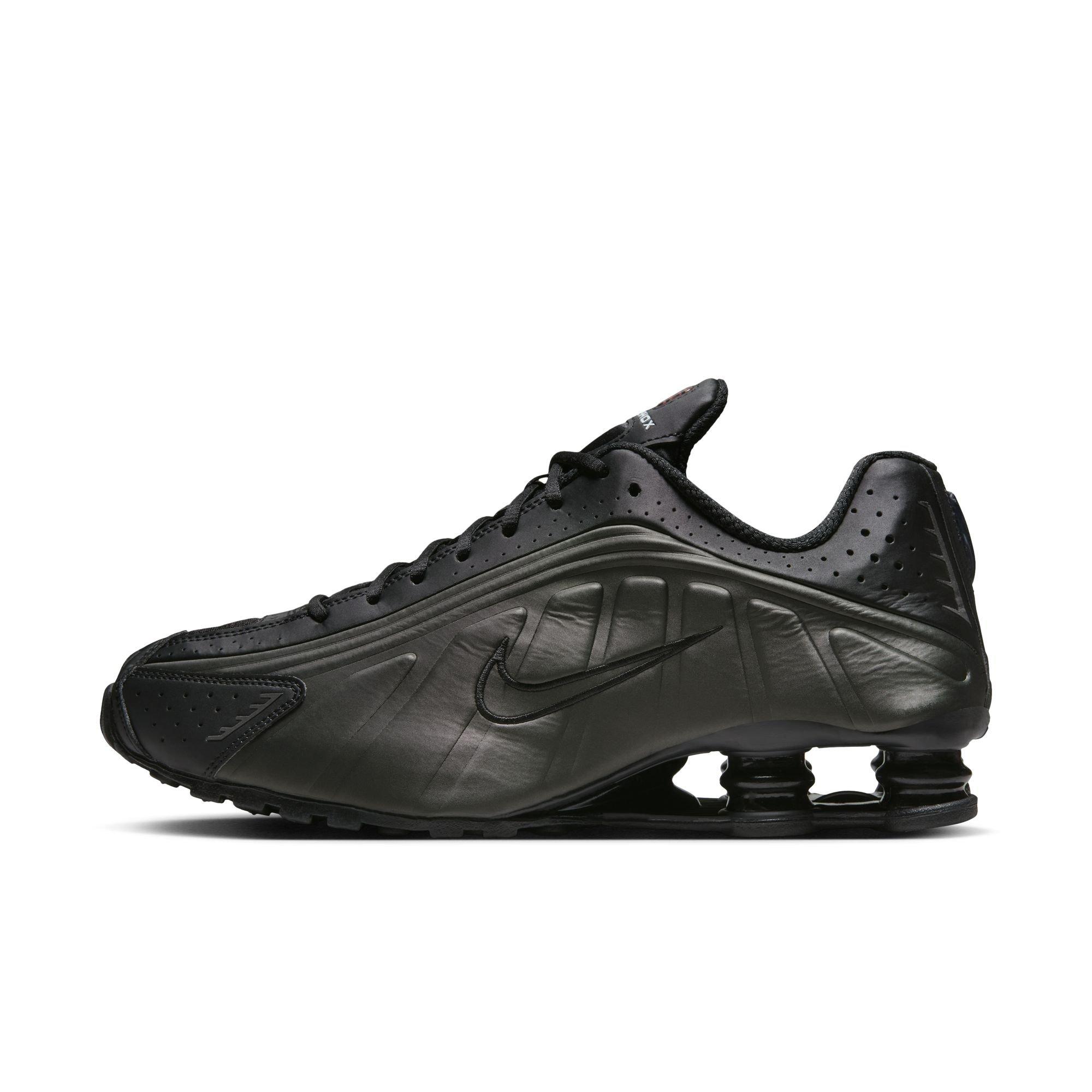 Nike Shox R4 "Black/Bright Crimson" Men's Shoe - BLACK Thumbnail View 3