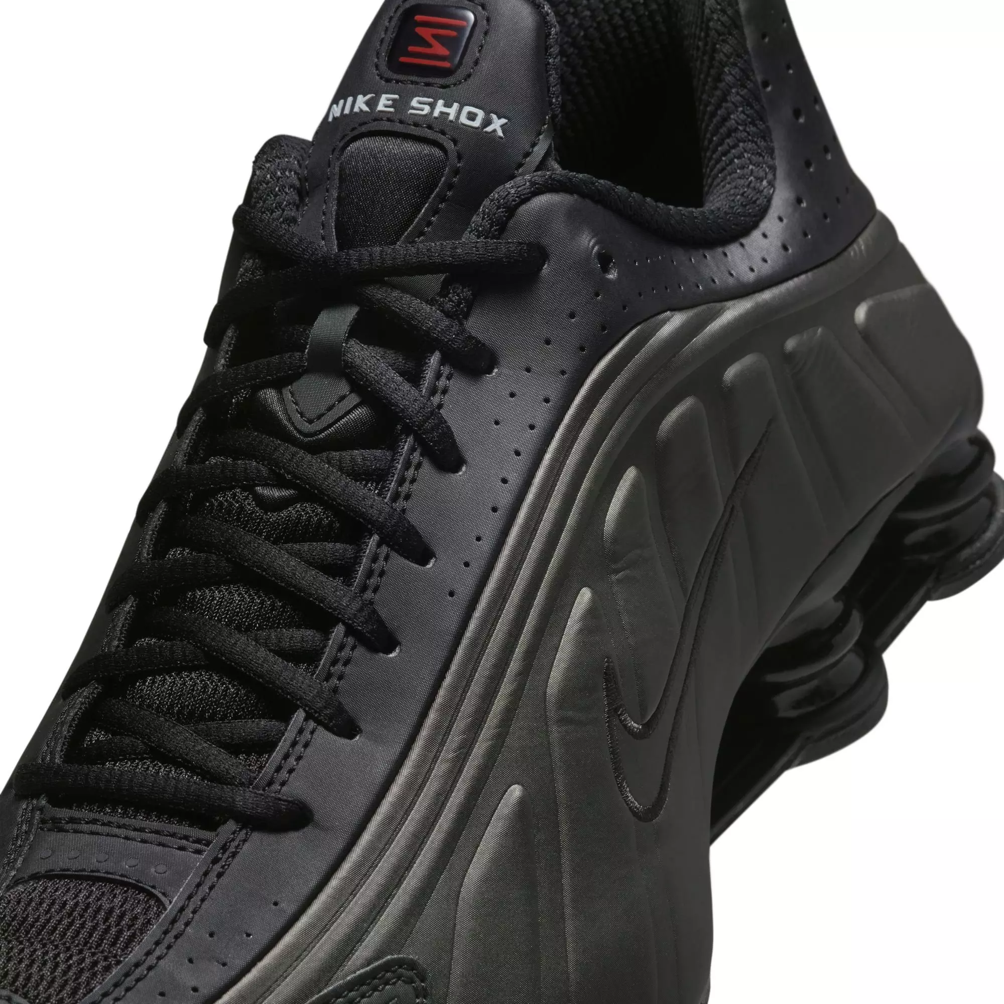 Nike Shox R4 "Black/Bright Crimson" Men's Shoe - BLACK