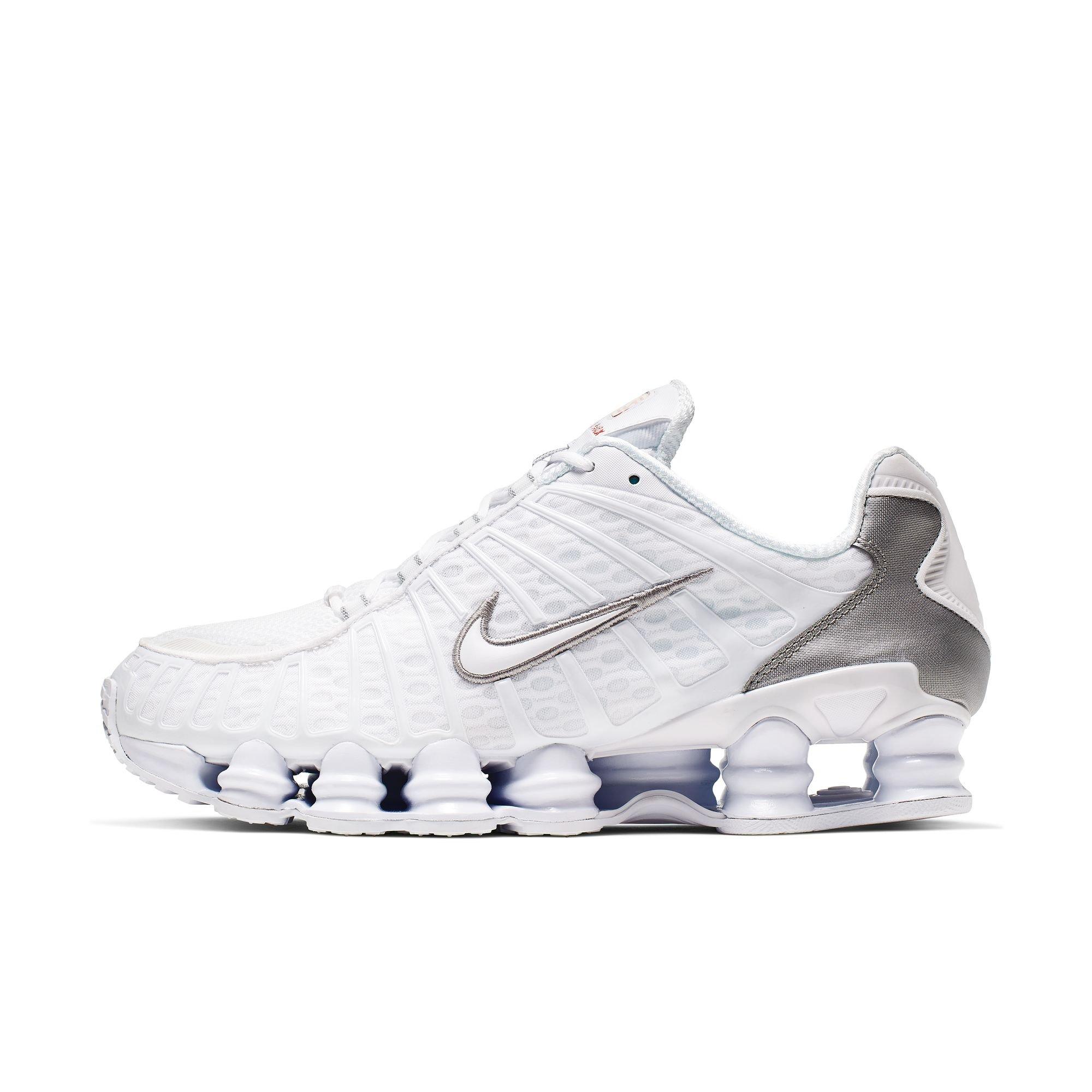 Nike Shox TL Men's Cushioned Shoe - White/Metallic Silver