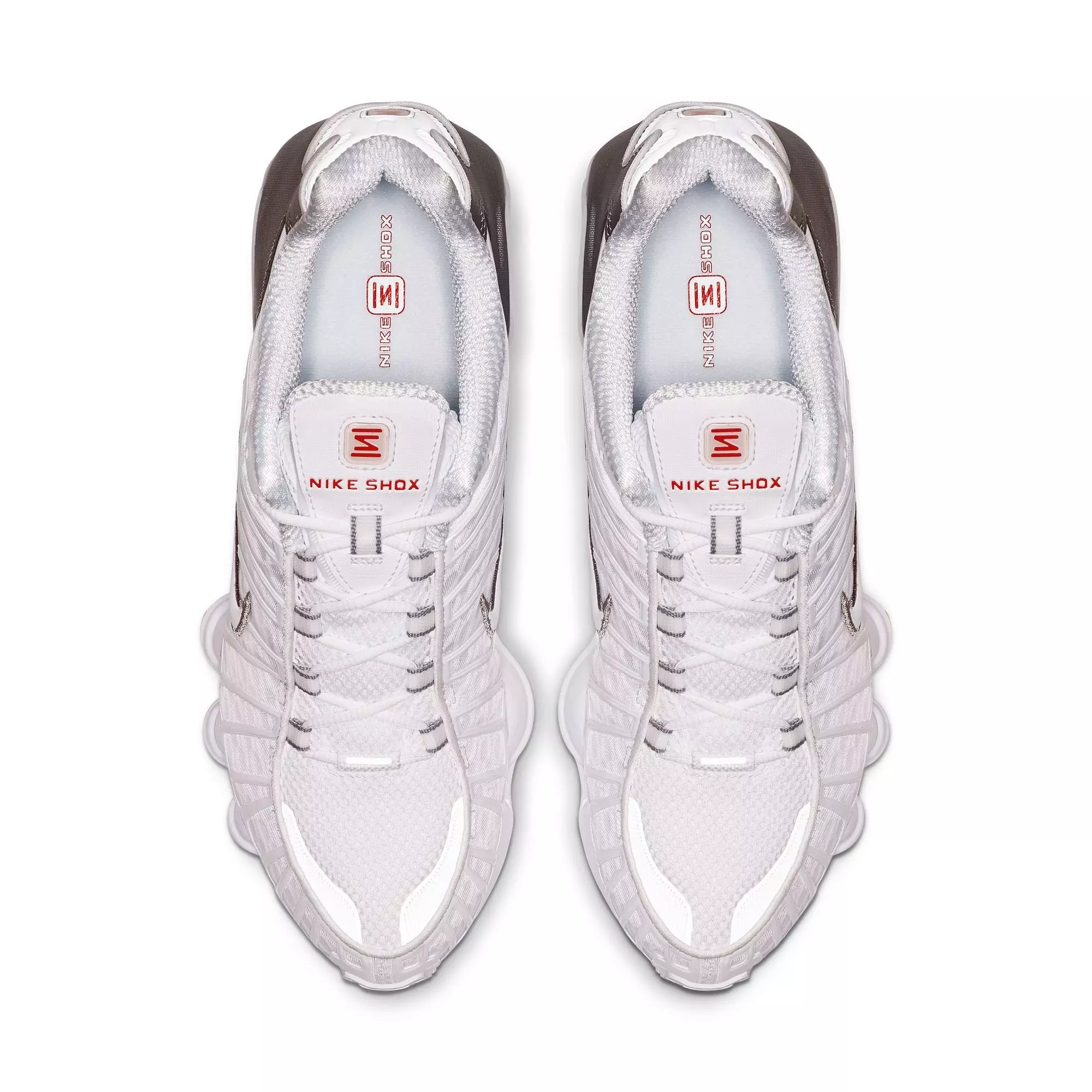 Nike Shox TL "White/Metallic Silver/Max Orange" Men's Shoe - WHITE/SILVER