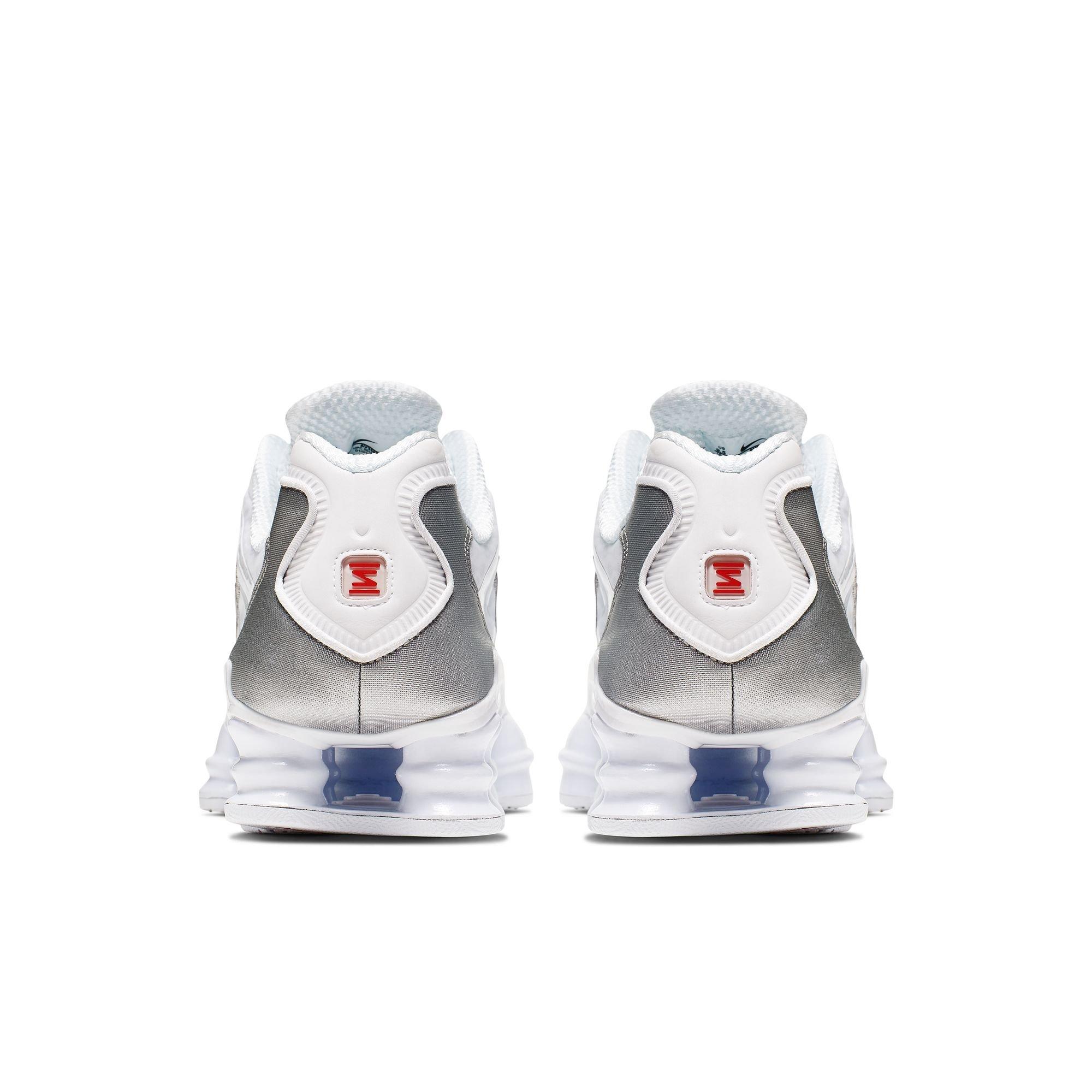 Nike Shox TL "White/Metallic Silver/Max Orange" Men's Shoe - WHITE/SILVER Thumbnail View 8