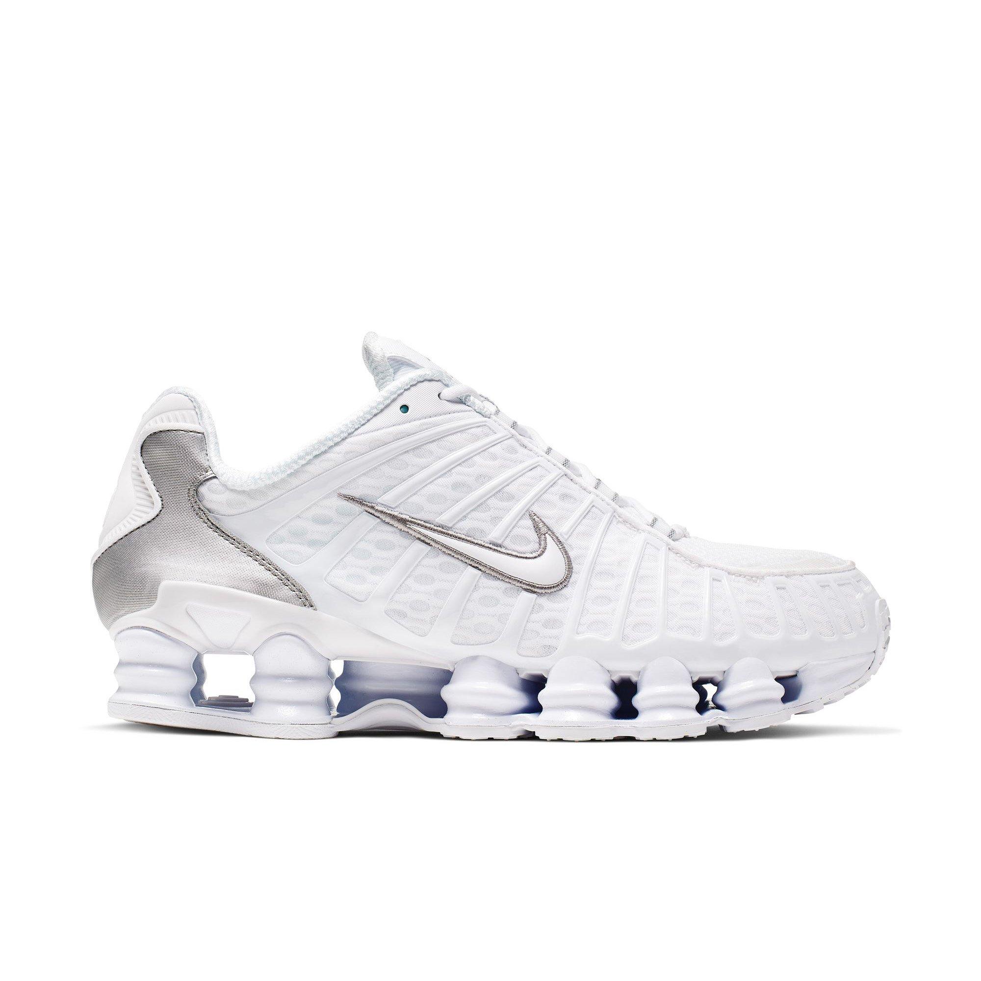 Nike Shox TL "White/Metallic Silver/Max Orange" Men's Shoe - WHITE/SILVER Thumbnail View 1