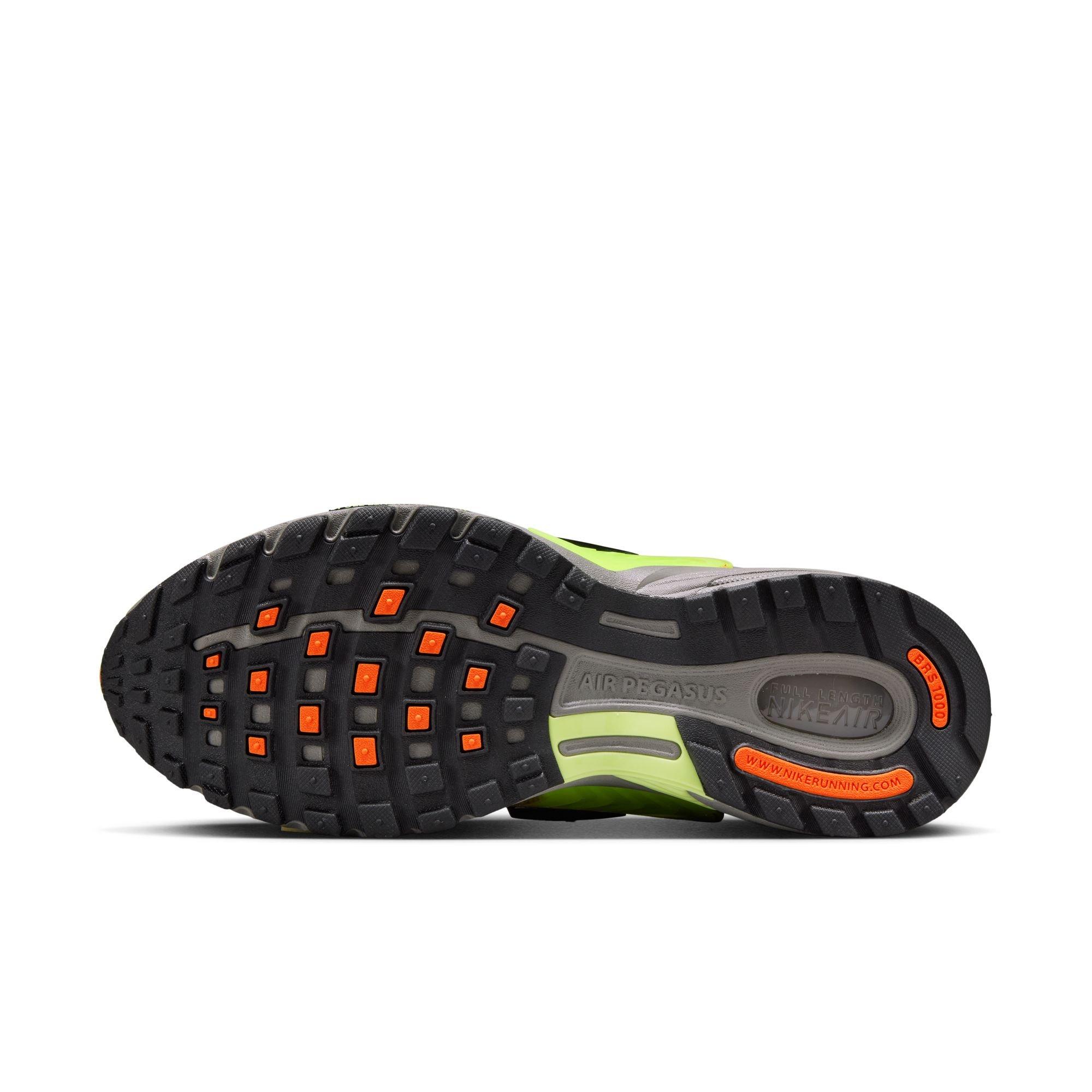 Nike Air Pegasus Wave "Flat Pewter" Men's Shoe - BLACK-FLAT PEWTER/SAFETY ORANGE Thumbnail View 11