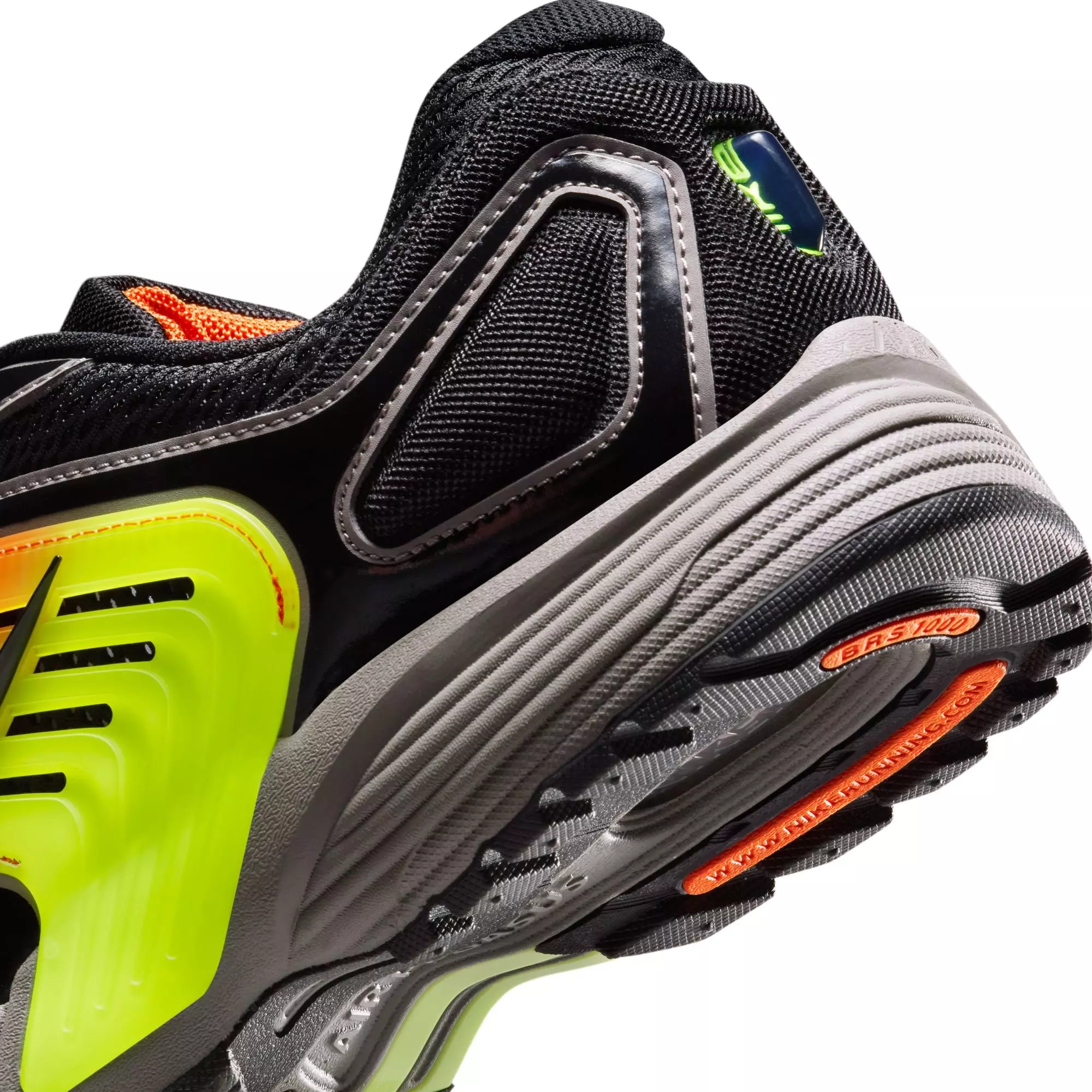 Nike Air Pegasus Wave "Flat Pewter" Men's Shoe - BLACK-FLAT PEWTER/SAFETY ORANGE