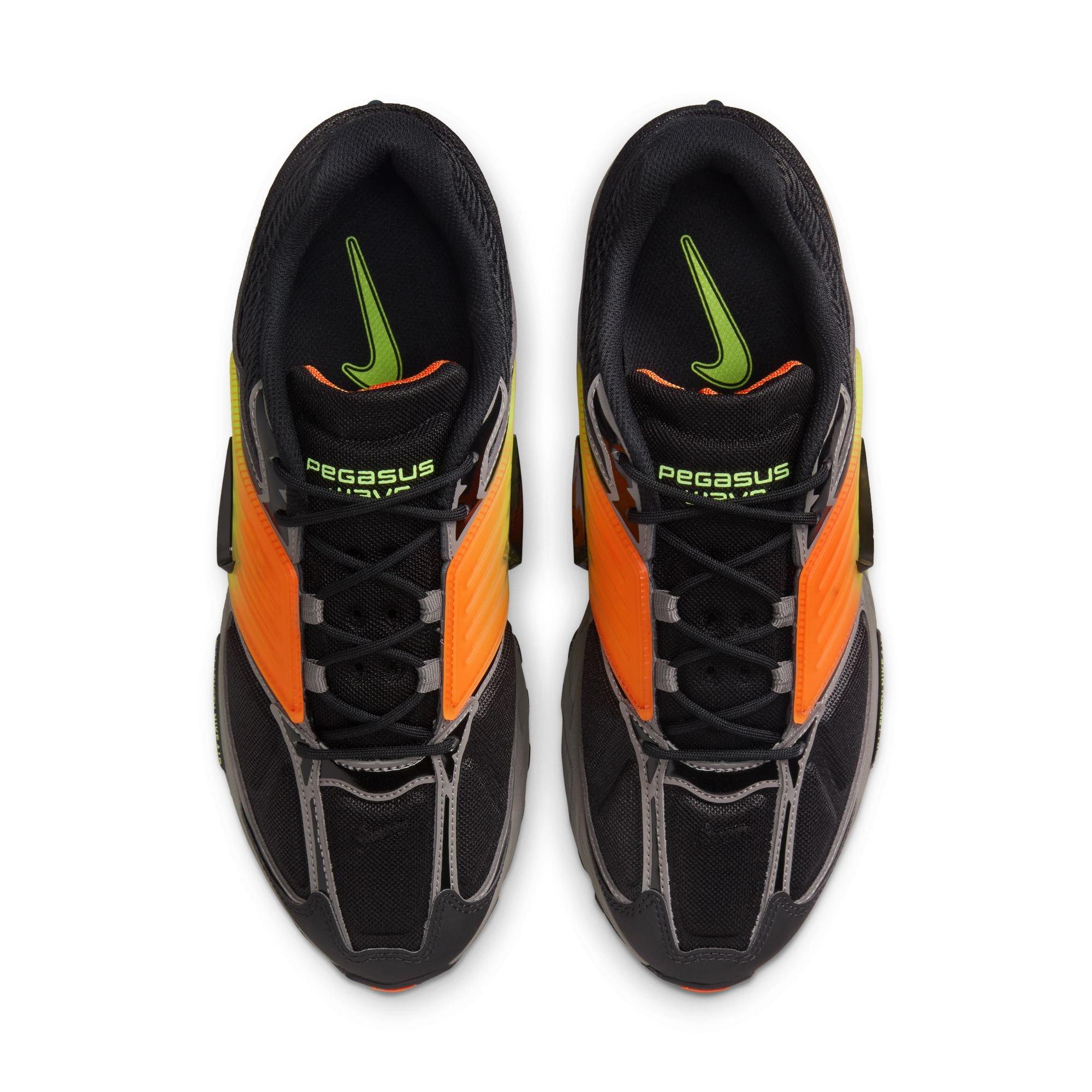 Nike Air Pegasus Wave "Flat Pewter" Men's Shoe - BLACK-FLAT PEWTER/SAFETY ORANGE Thumbnail View 10