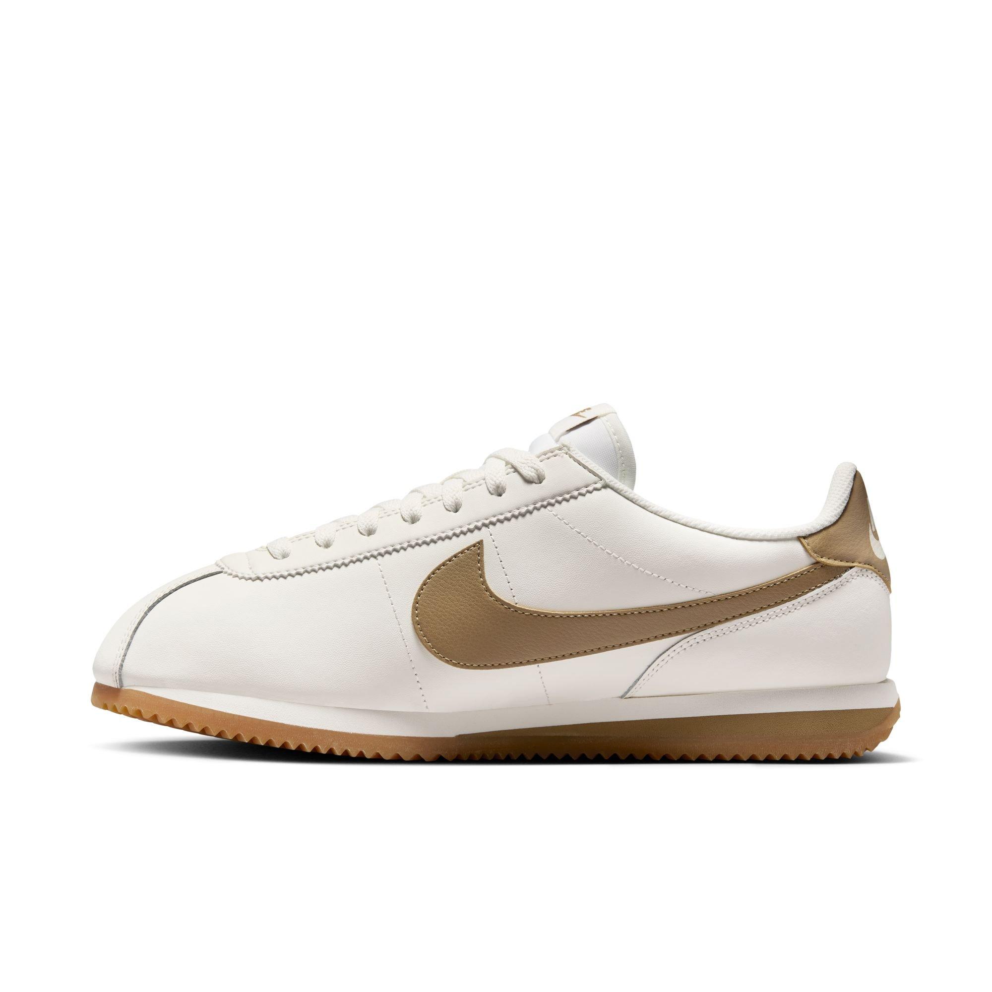 Nike Cortez Leather "Sail/Parachute Beige/Gum Yellow" Men's Shoe - OFF-WHITE/KHAKI Thumbnail View 4